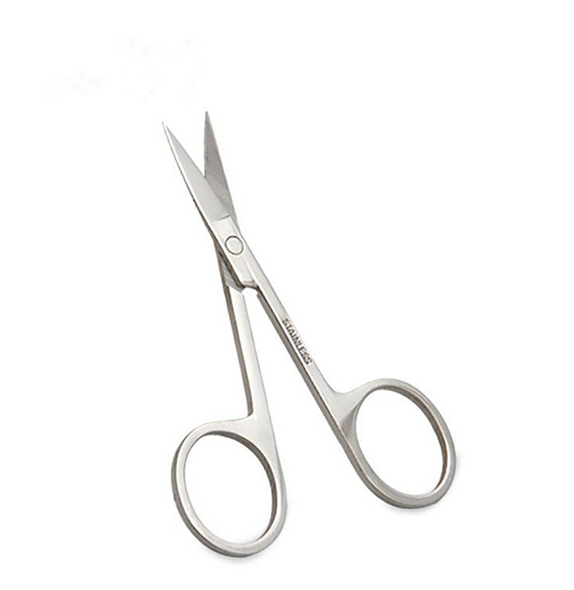 TPFBeauty Nagelschere mit gebogener Scherenspitze, 2-in-1 für Hand- oder Fußnägel aus rostfreiem Edelstahl Silber