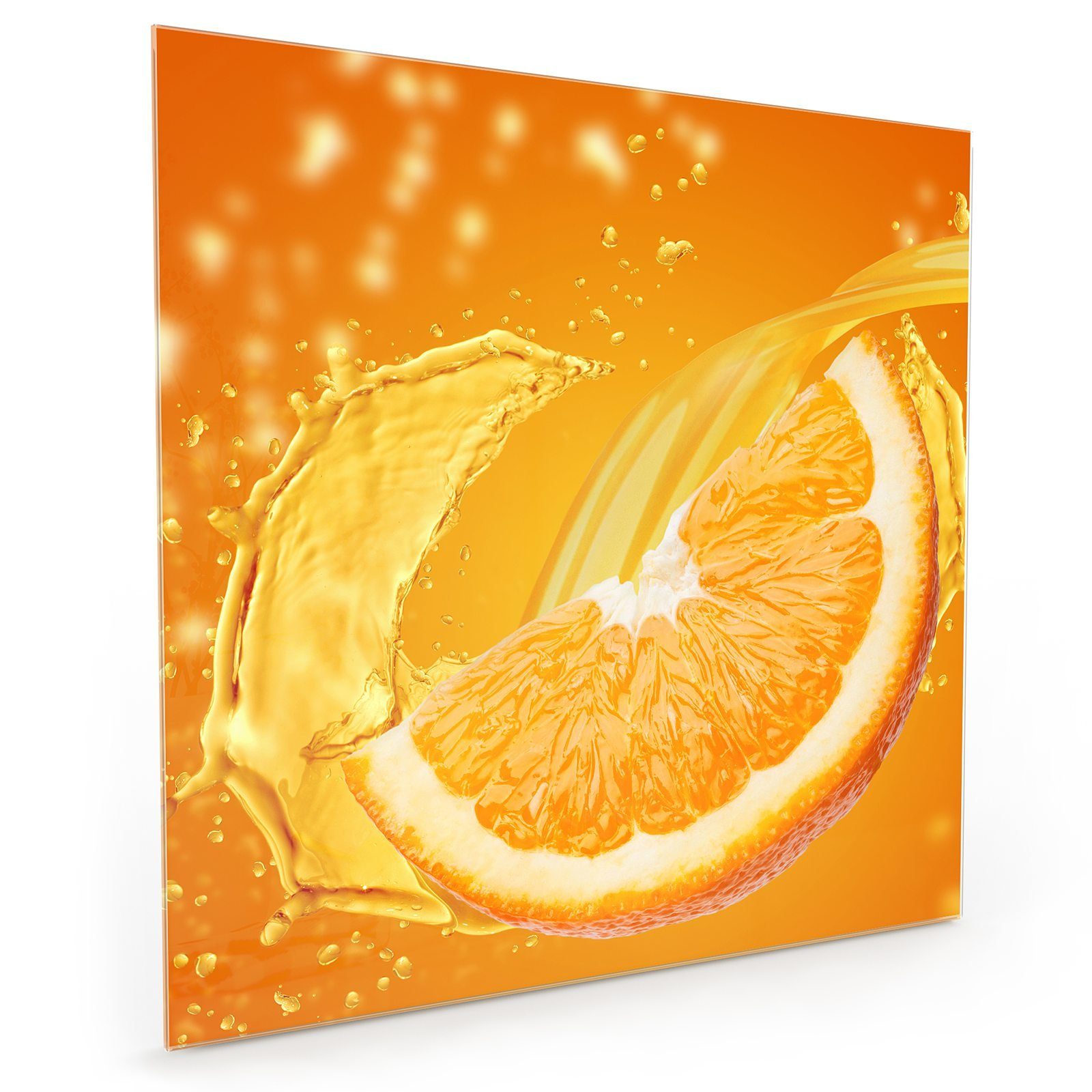 Küchenrückwand mit Glas Spritzschutz Orangensaft Küchenrückwand Motiv Primedeco