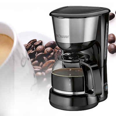 BOMANN Filterkaffeemaschine, 1000 Watt Kaffeemaschine Edelstahleinlage Filterkaffee Bomann KA