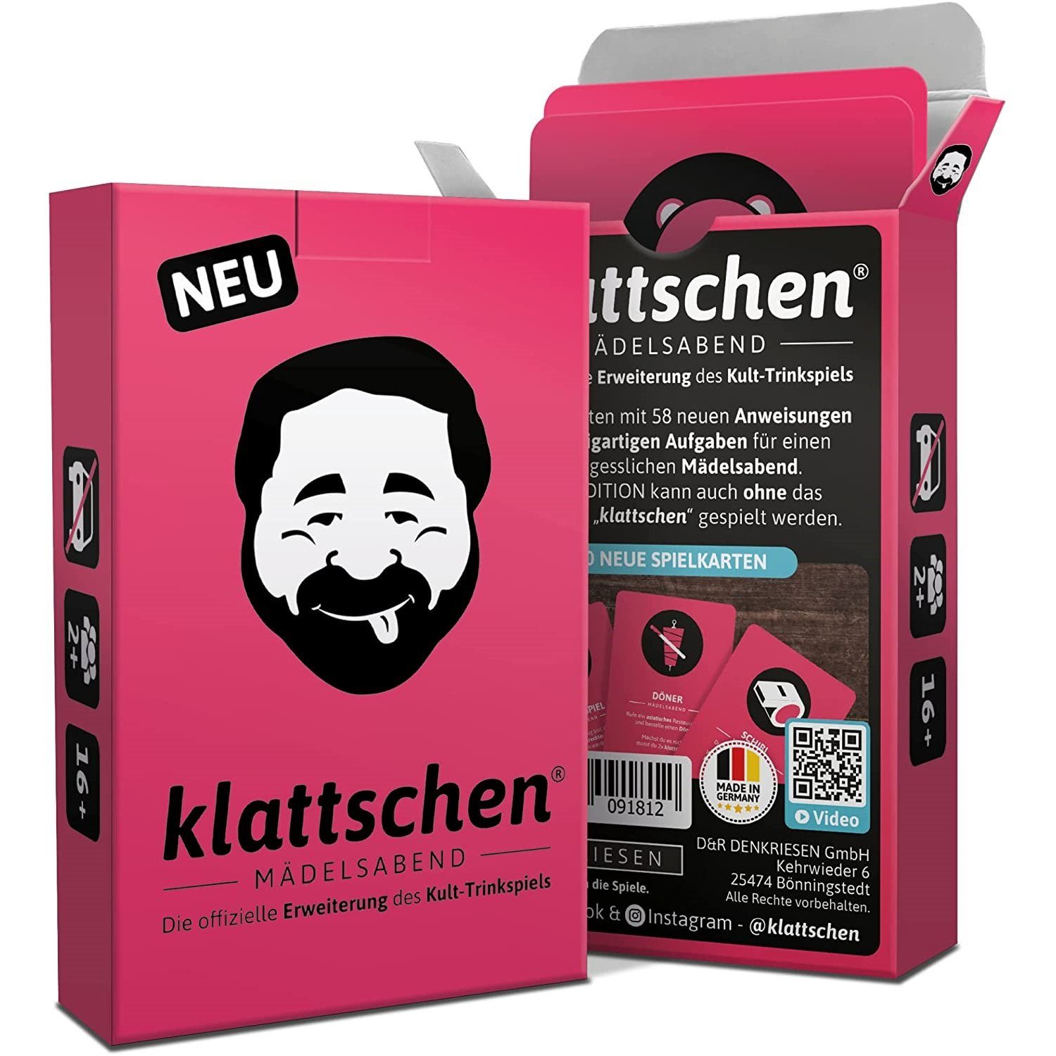 Denkriesen Spiel, klattschen® Das Kartenspiel - MÄDELSABEND EDITION