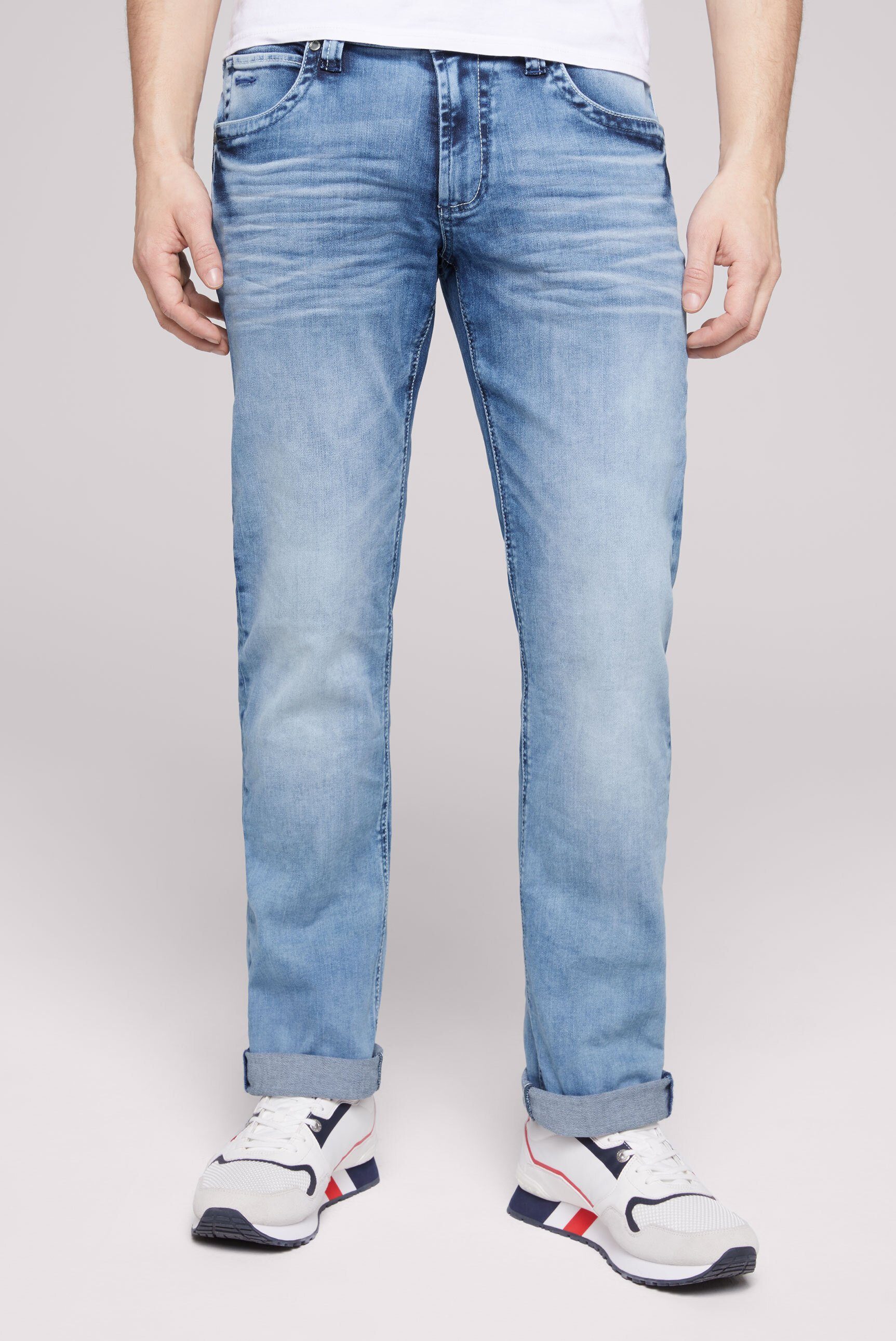 CAMP DAVID Regular-fit-Jeans mit Wrinkle-Effekten