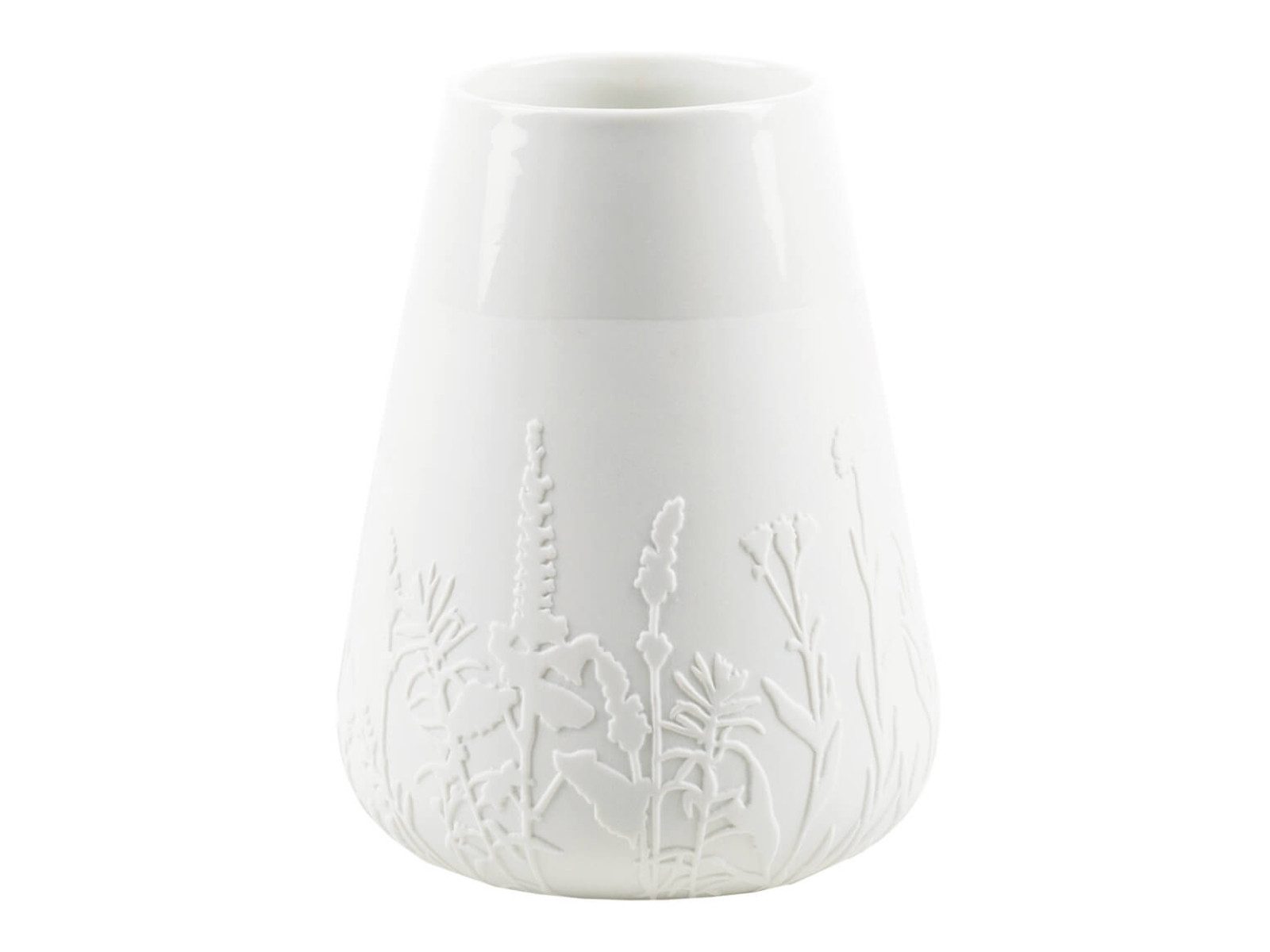 räder design stories Dekovase Poesievase Blumenwiese weiß 18cm (Dekovasen)