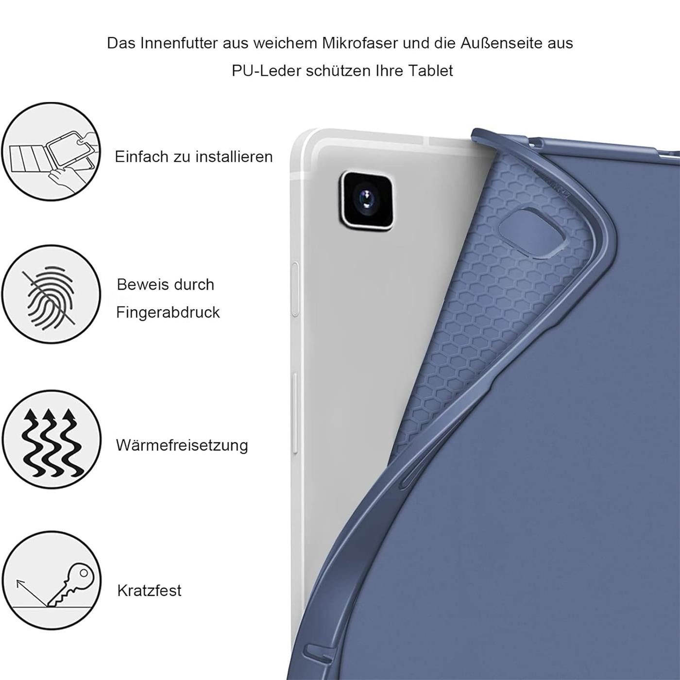 CoolGadget Tablet-Hülle Smart Cover für Samsung Galaxy Tab A8 10.5 2021 27,7 cm(10,9 Zoll), Schutz Tasche aufstellbar mit Stift Halter für Galaxy Tab A8 10.5 20 – Bild 5 von 5