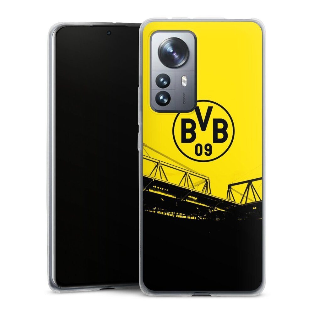 DeinDesign Handyhülle Borussia Dortmund BVB Fanartikel Stadion Schwarz-Gelb - BVB, Xiaomi 12 Pro 5G Slim Case Silikon Hülle Ultra Dünn Schutzhülle