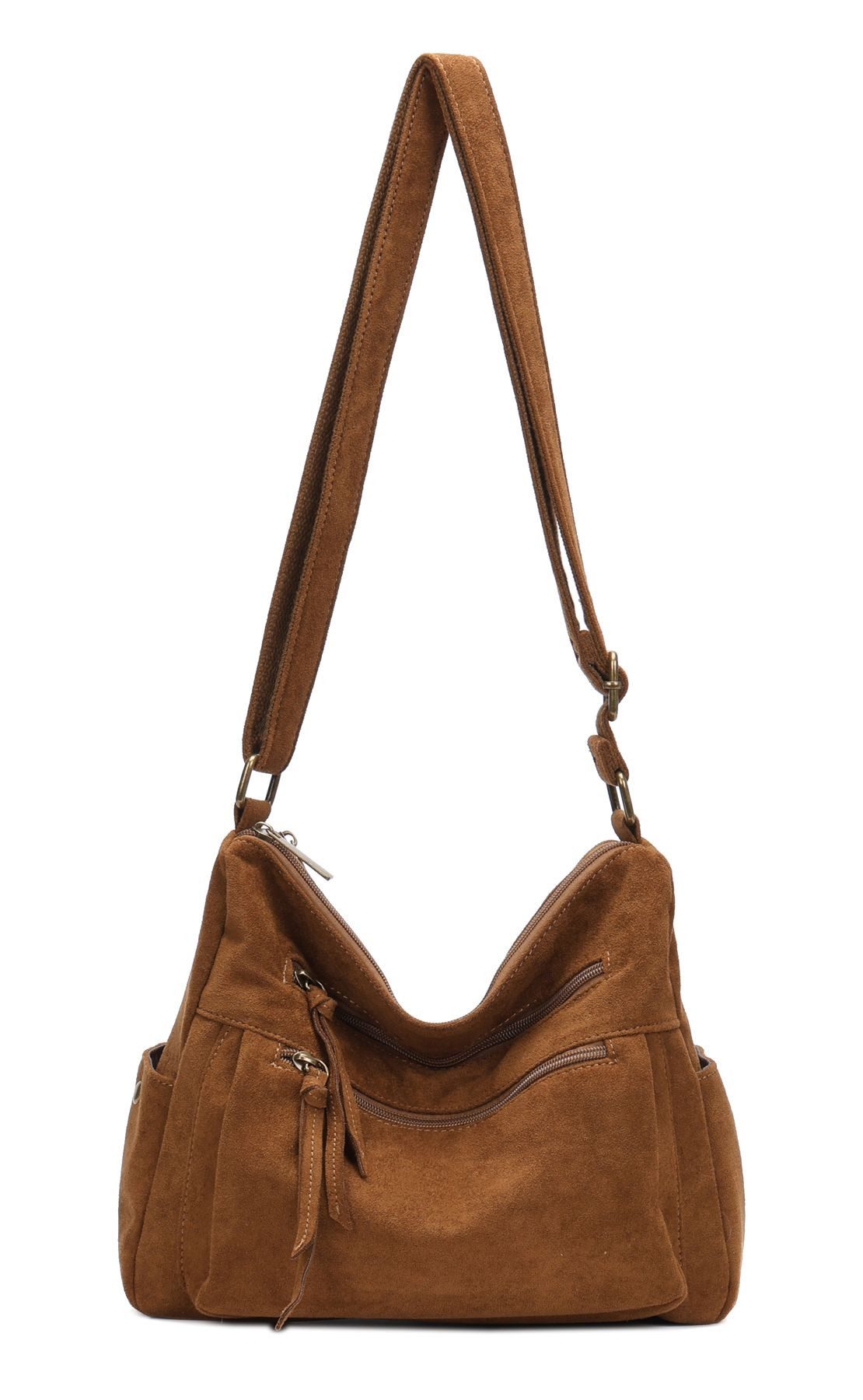 Schultertasche Damen Tasche Samt Shopper Crossbody Umhängetasche Body Bag Freizeit