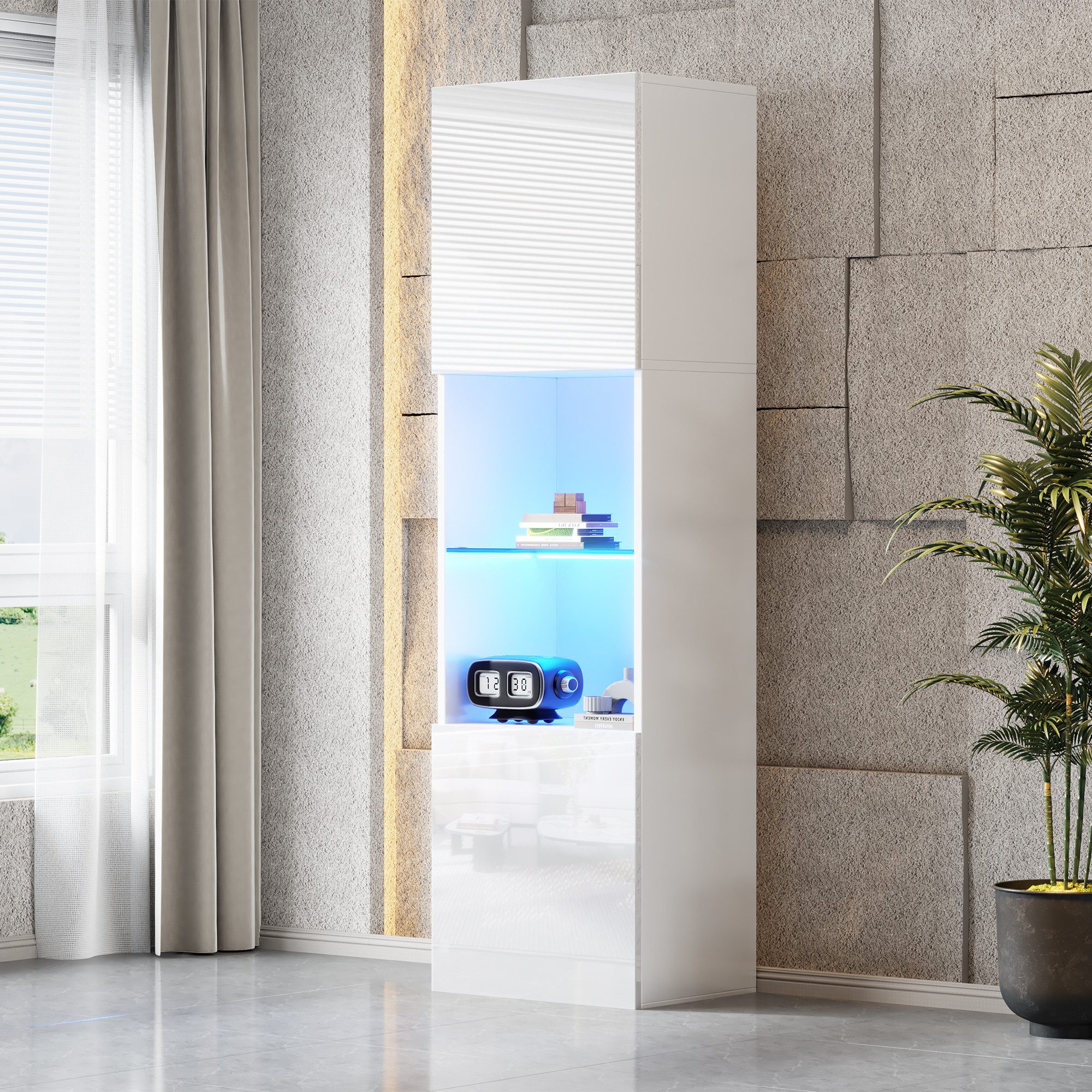 HAUSS SPOLE Vitrine Hochglanz Lagerschrank mit günstig online kaufen