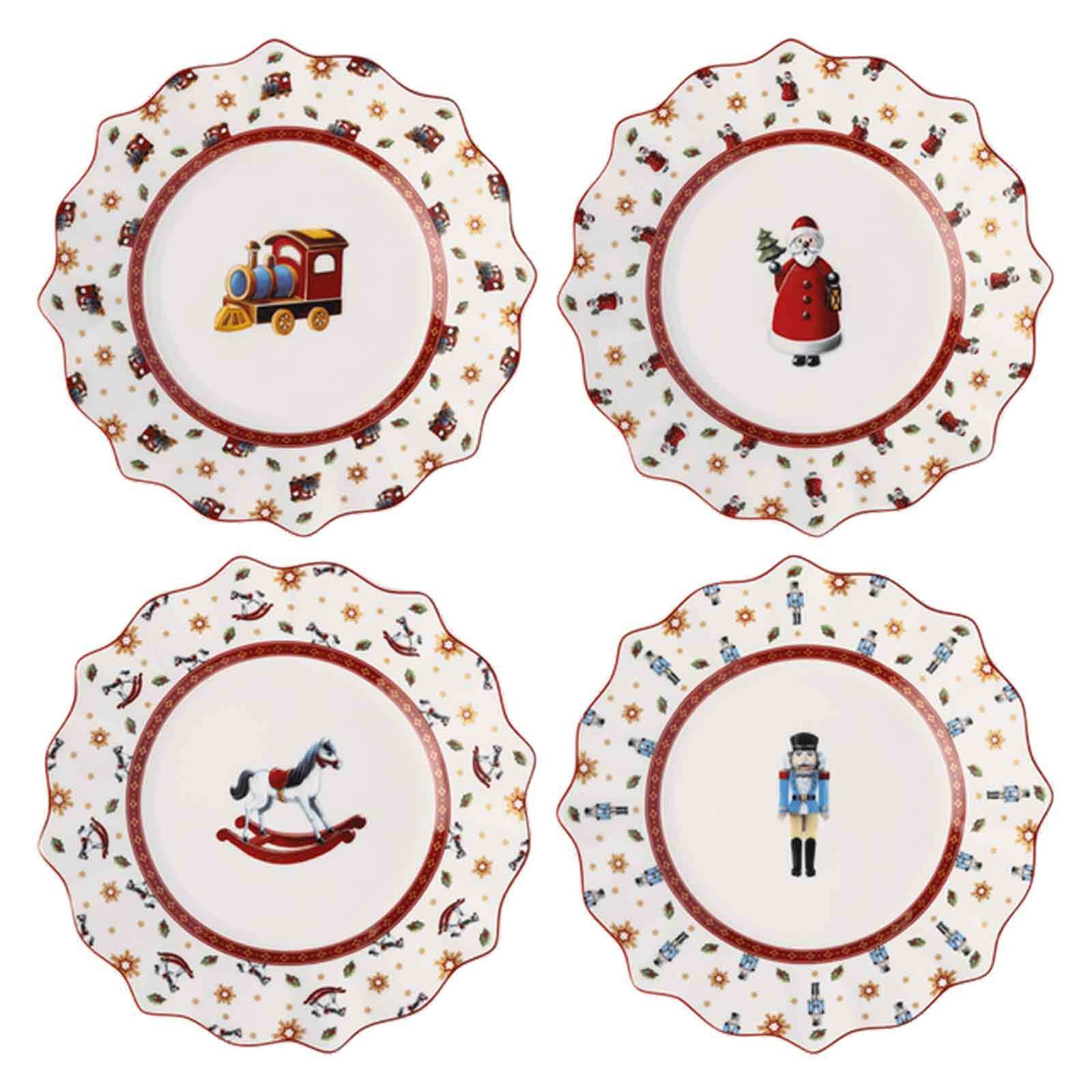 Villeroy & Boch Frühstücksteller Toy's Delight Jubiläums-Teller ø 24,4 cm 4er Set, (4 St)