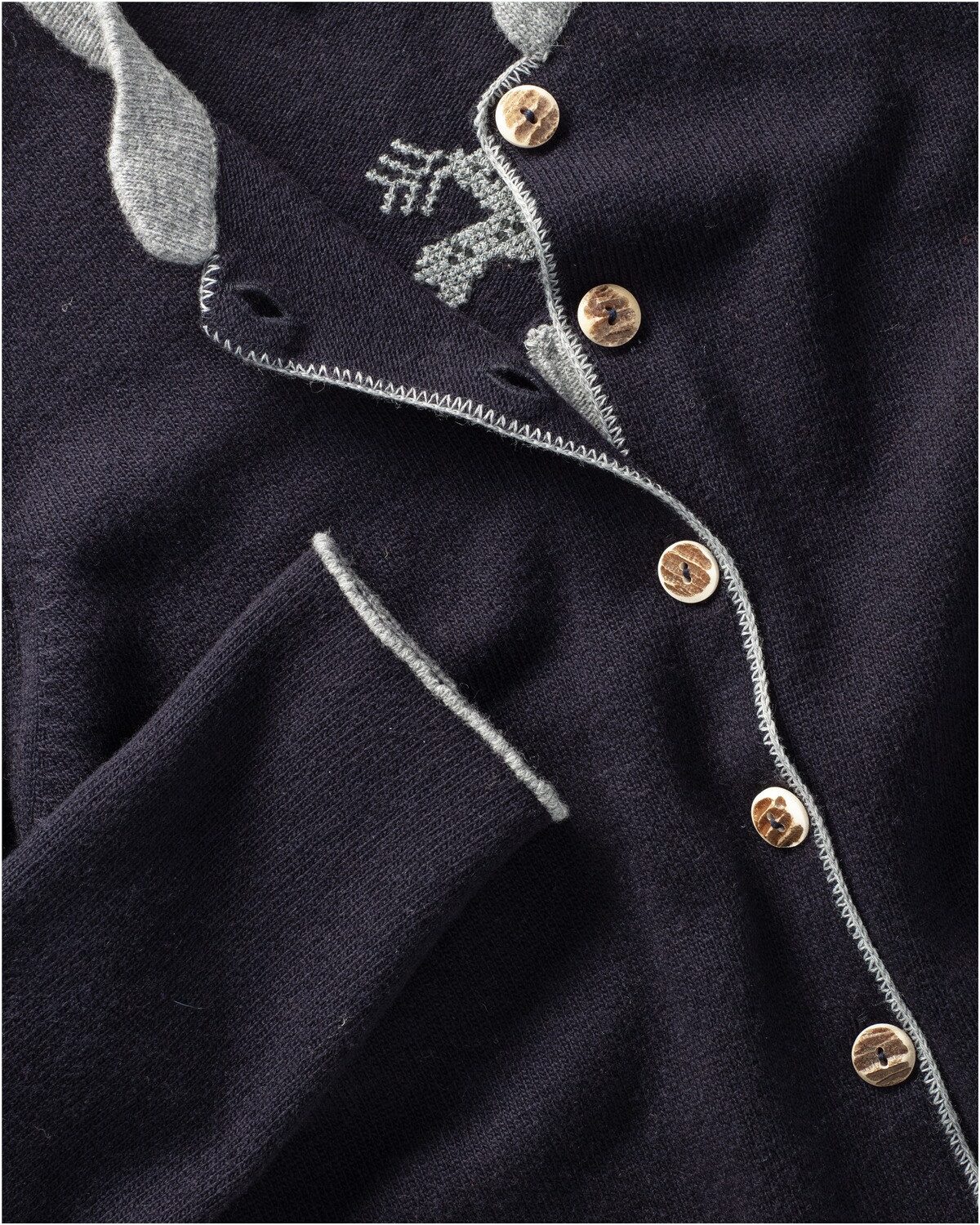 Luis Steindl Strickjacke Strickjacke mit Kellerfalte