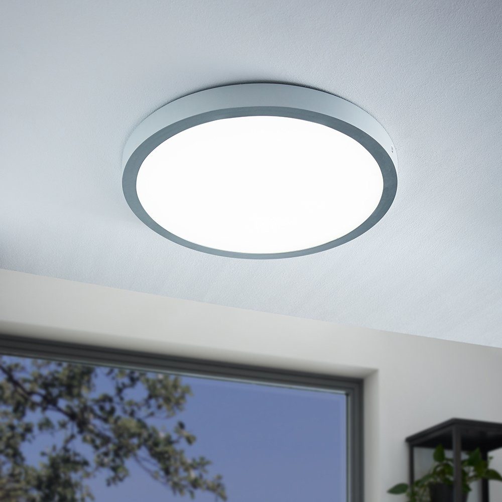 EGLO Aufbauleuchte FUEVA 1, LED fest integriert, Warmweiß, schlankes Design, nur 3 cm hoch, Durchmesser 40 cm