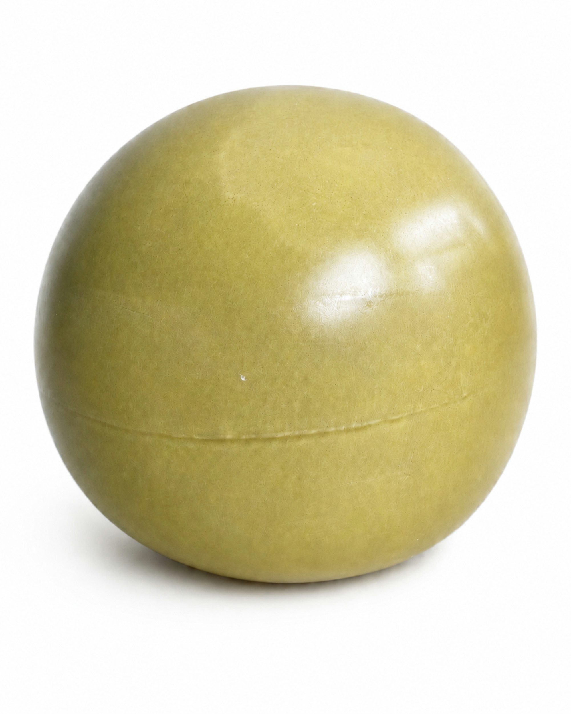 Dekokugel 20 cm Keramik Gartenkugel Rosenkugel mit Fehlern, Sand Gelb