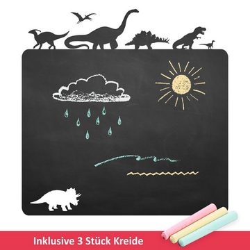 nikima Wandtattoo Dinosaurier (Folie), selbstklebende Tafelfolie/ Kreidefolie inkl. 3 Stück Kreide
