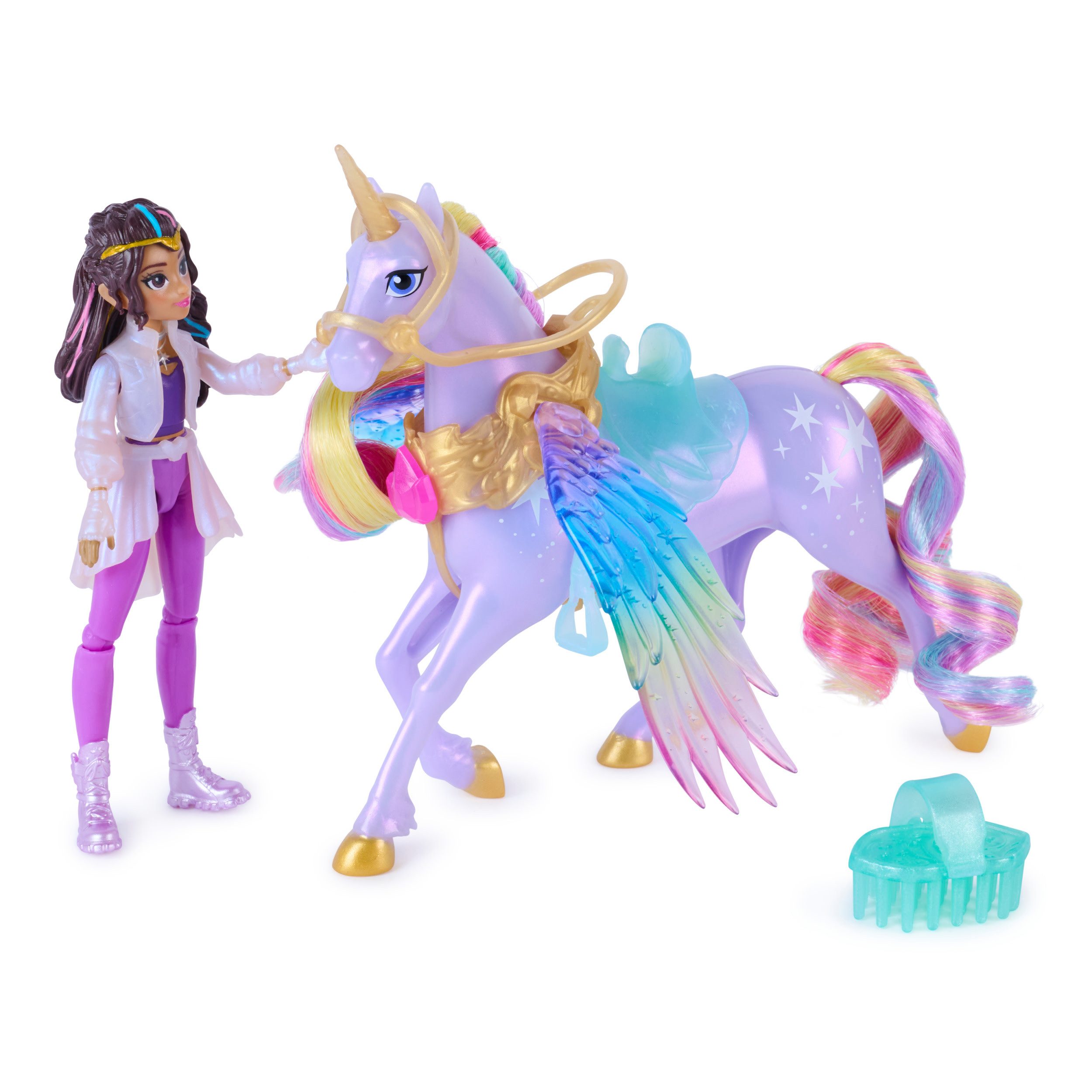 Spin Master Anziehpuppe Unicorn Academy - Wing Magic Sophia und Wildstar Spielset