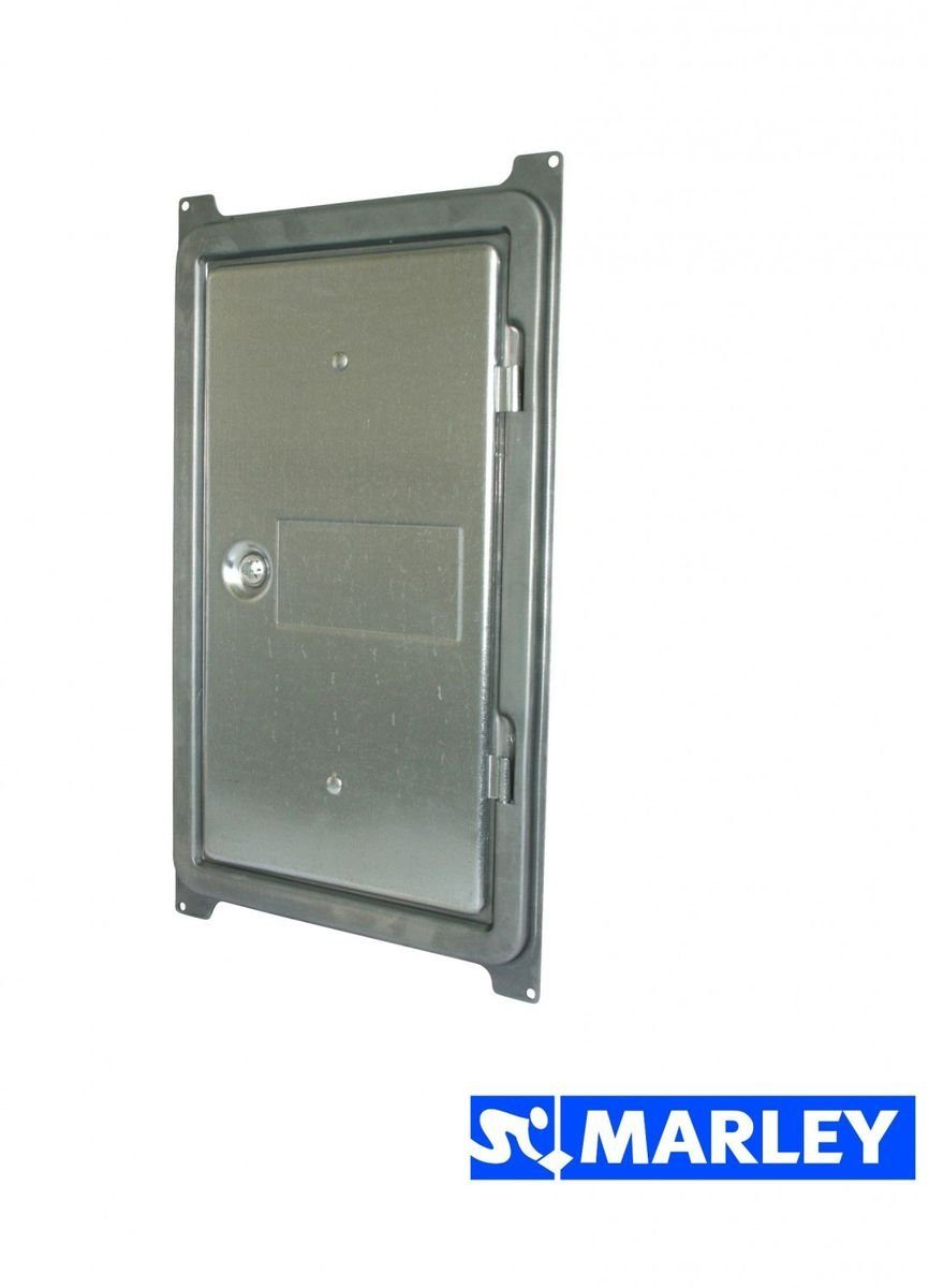 Marley Deutschland GmbH Wandfliese Kamintür verzinkt 150x300mm, Stahl verzinkt 0x0, silber, für den Zugang zum Schornstein zwecks Reinigung und Wartung 