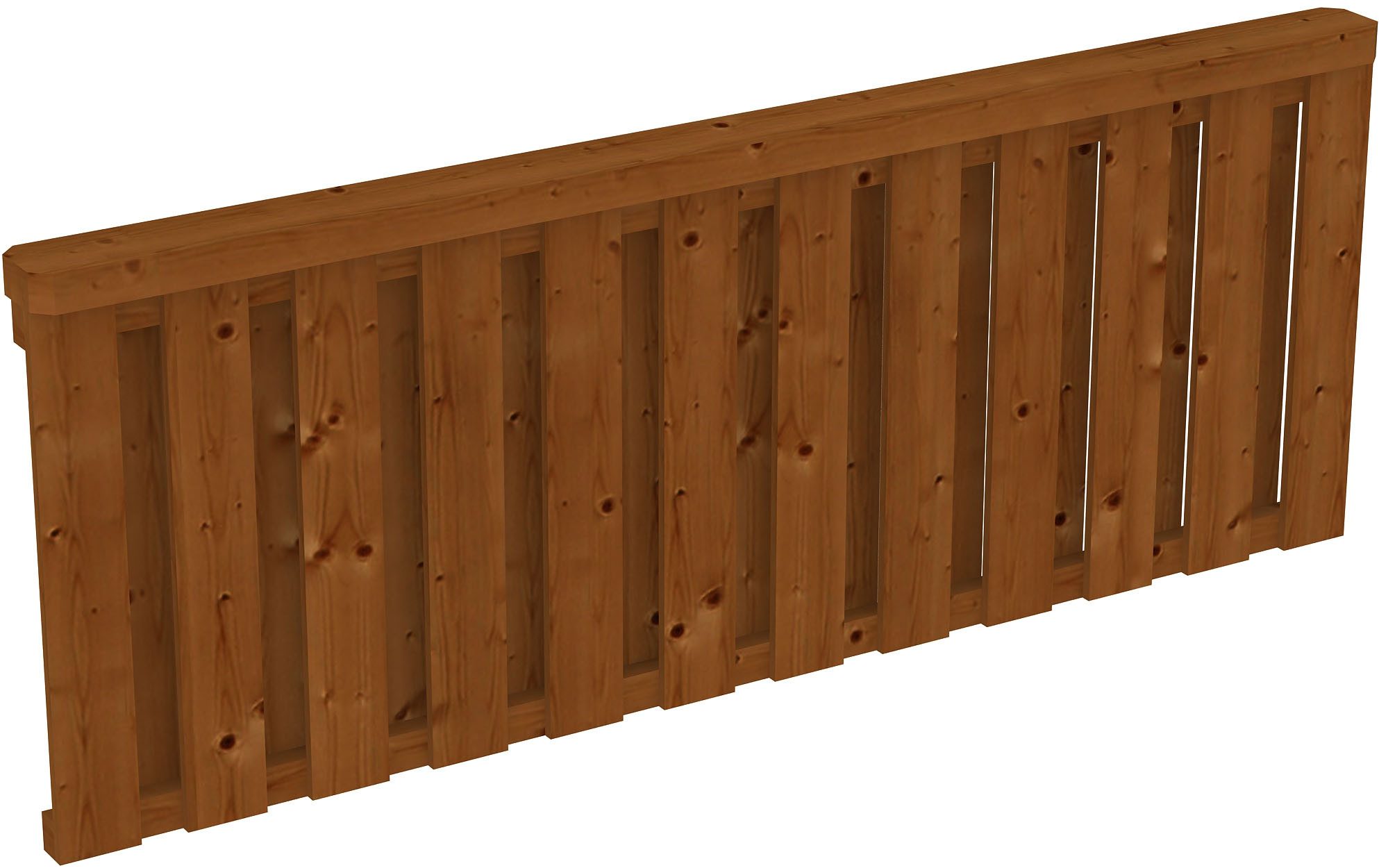 Skanholz Brüstungsgeländer Deckelschalung, 220 cm Länge, 84 cm Höhe, für die Front