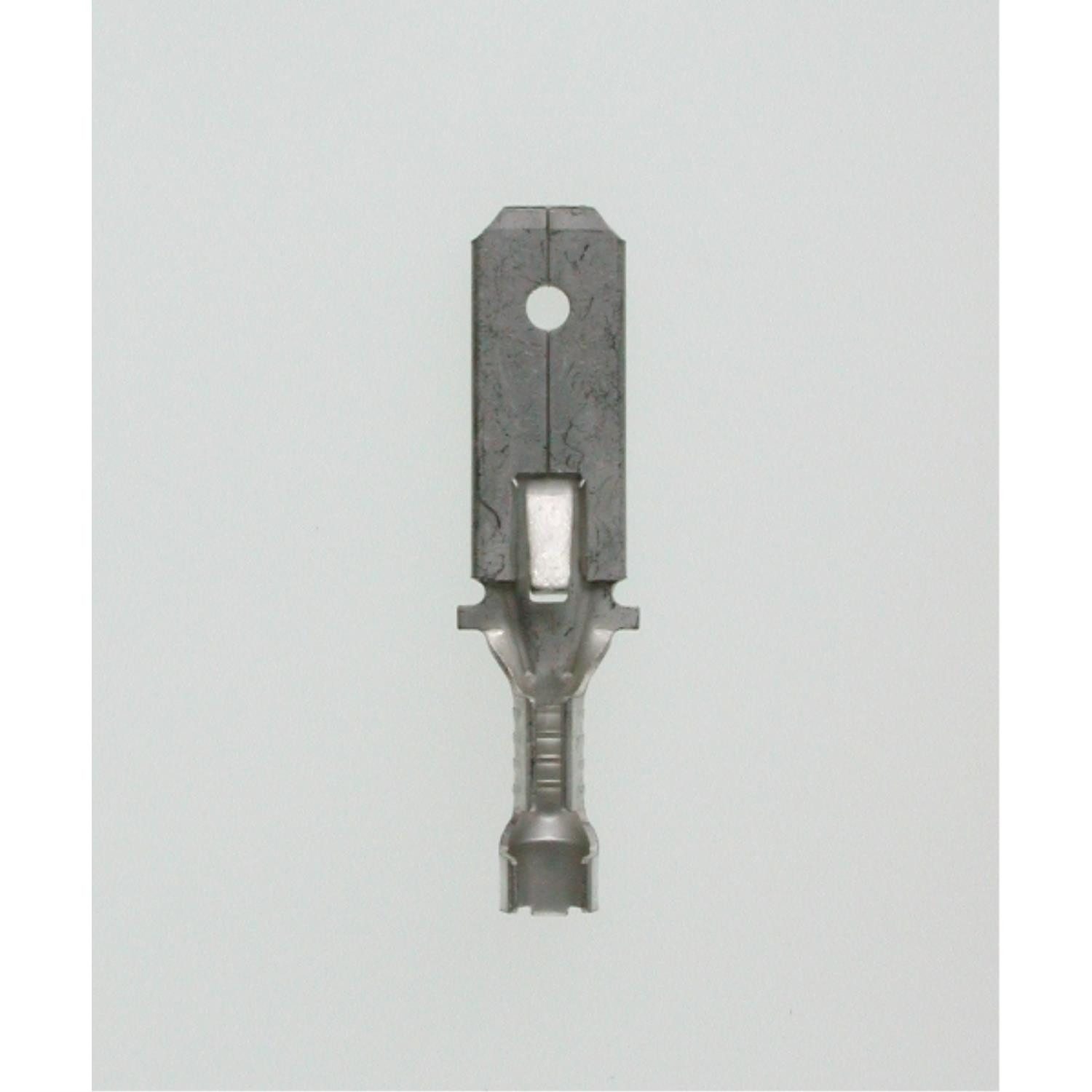 Stex24 Euroflachstecker Titel:Flachstecker, Steckgröße 6,3 x 0,8mm unisoliert, mit Rastzunge