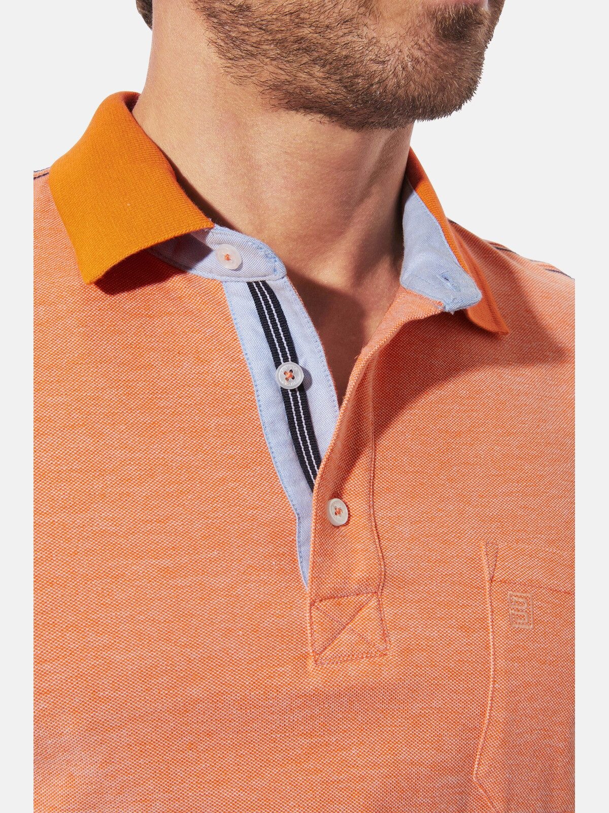 Babista Langarm-Poloshirt ULDOR in Melange-Optik – Bild 5 von 5