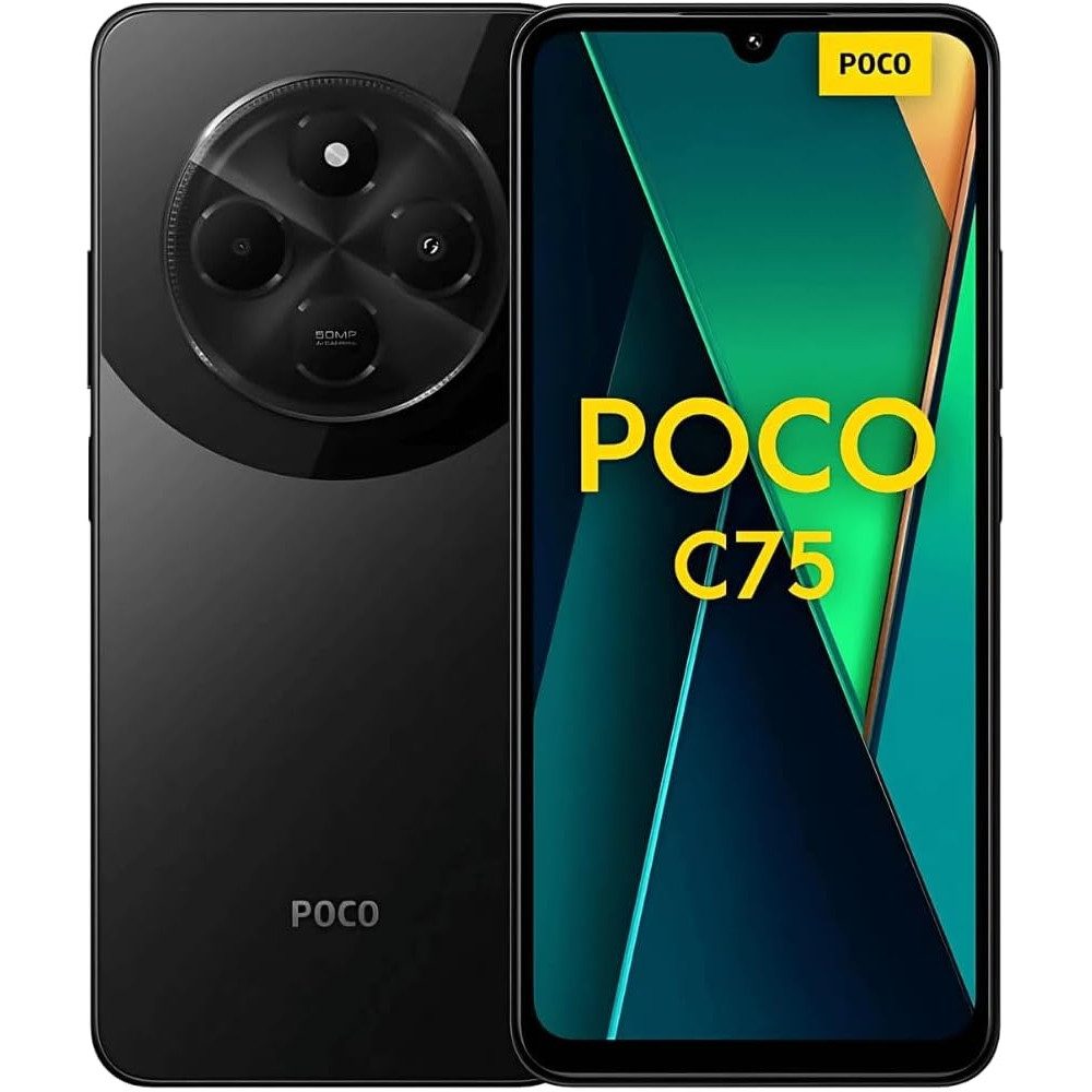 Xiaomi Poco C75 128 GB / 6 GB - Smartphone - schwarz Smartphone (6,88 Zoll)