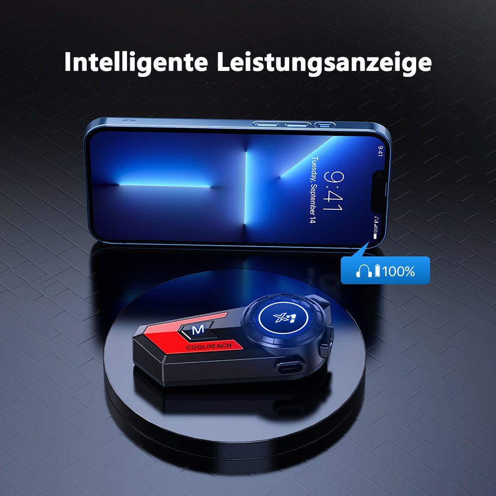 Motorrad Blau Bluetooth-Kopfhörer Headset Intercom Motorrad GelldG Kommunikationssystem