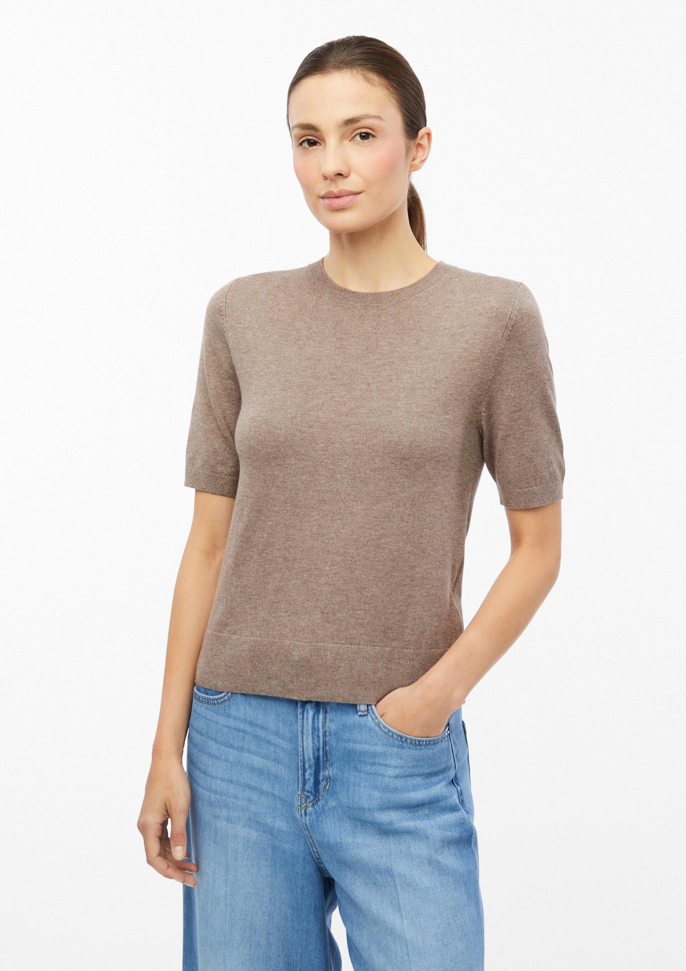 s.Oliver Kurzarmpullover Strickpullover Weicher Kurzarm-Strickpullover im Slim Fit