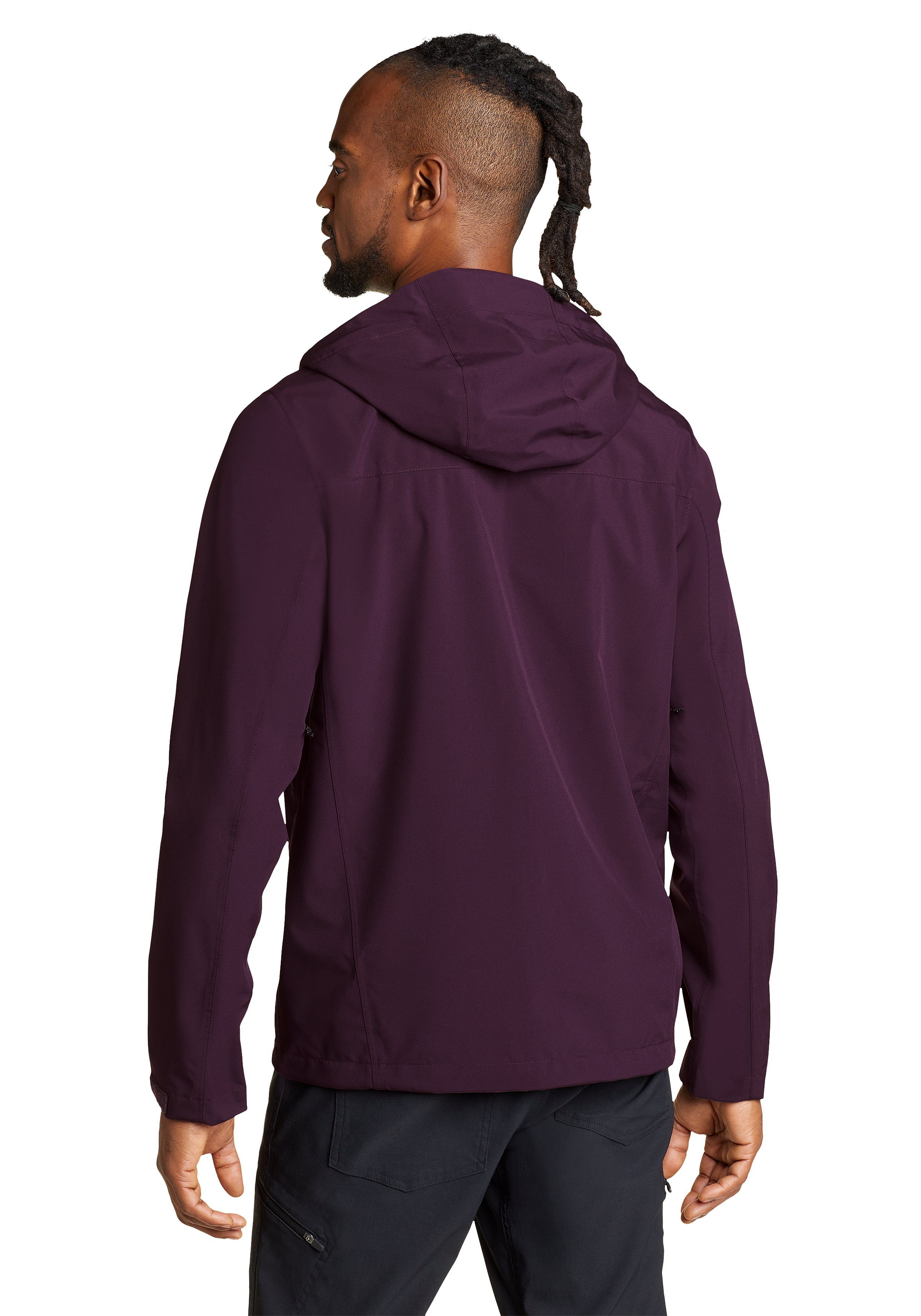 Eddie Bauer Regenjacke Cloud Cap Kapuze Aubergine Stretch Dunkles 2.0 mit