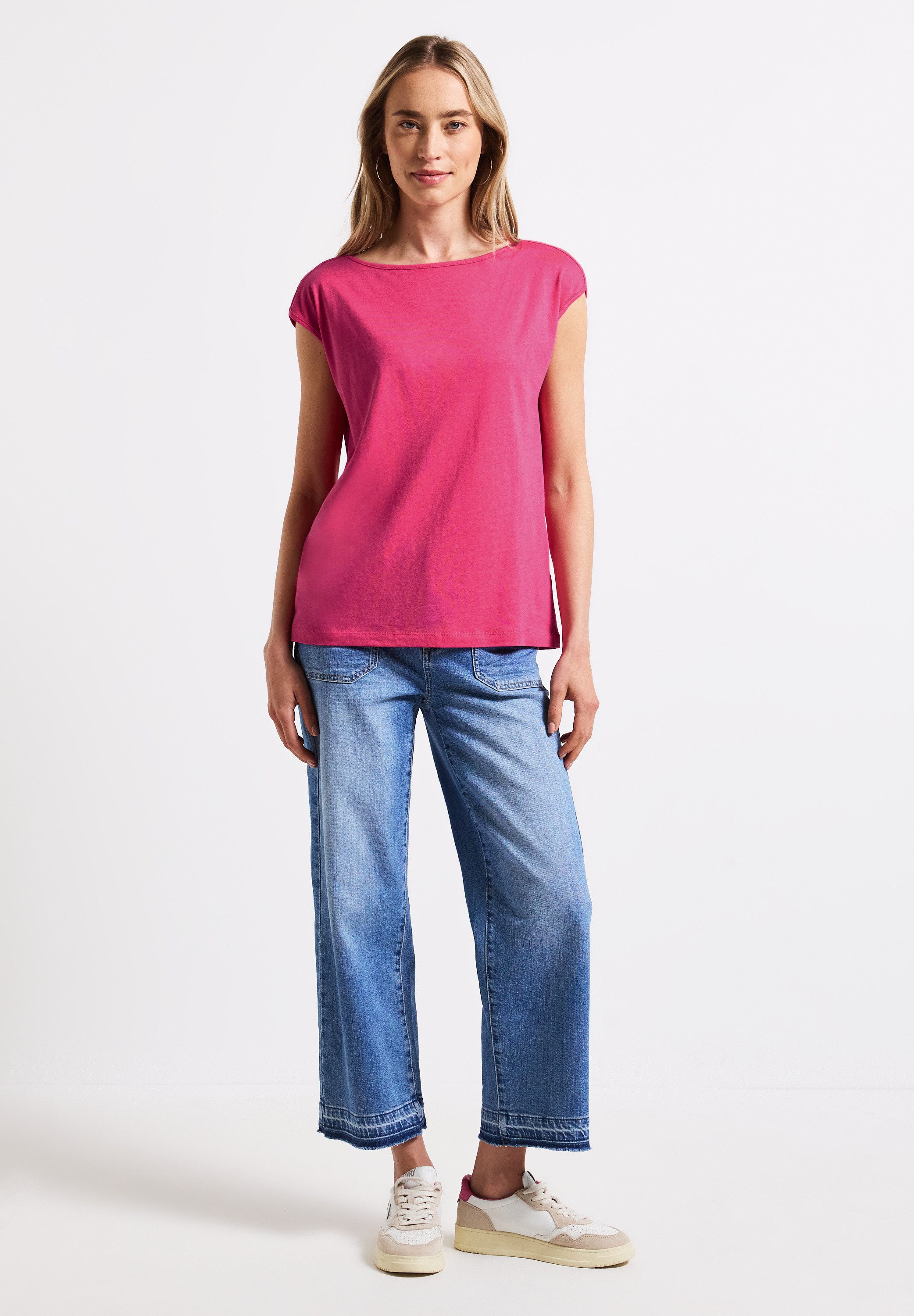 STREET ONE T-Shirt mit U-Boot-Ausschnitt