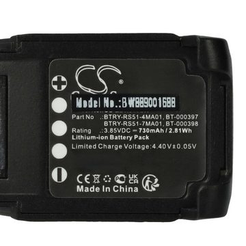 vhbw kompatibel mit Zebra RS51, RS5100 2D, RS5100 Akku Li-Ion 730 mAh (3,85 V)