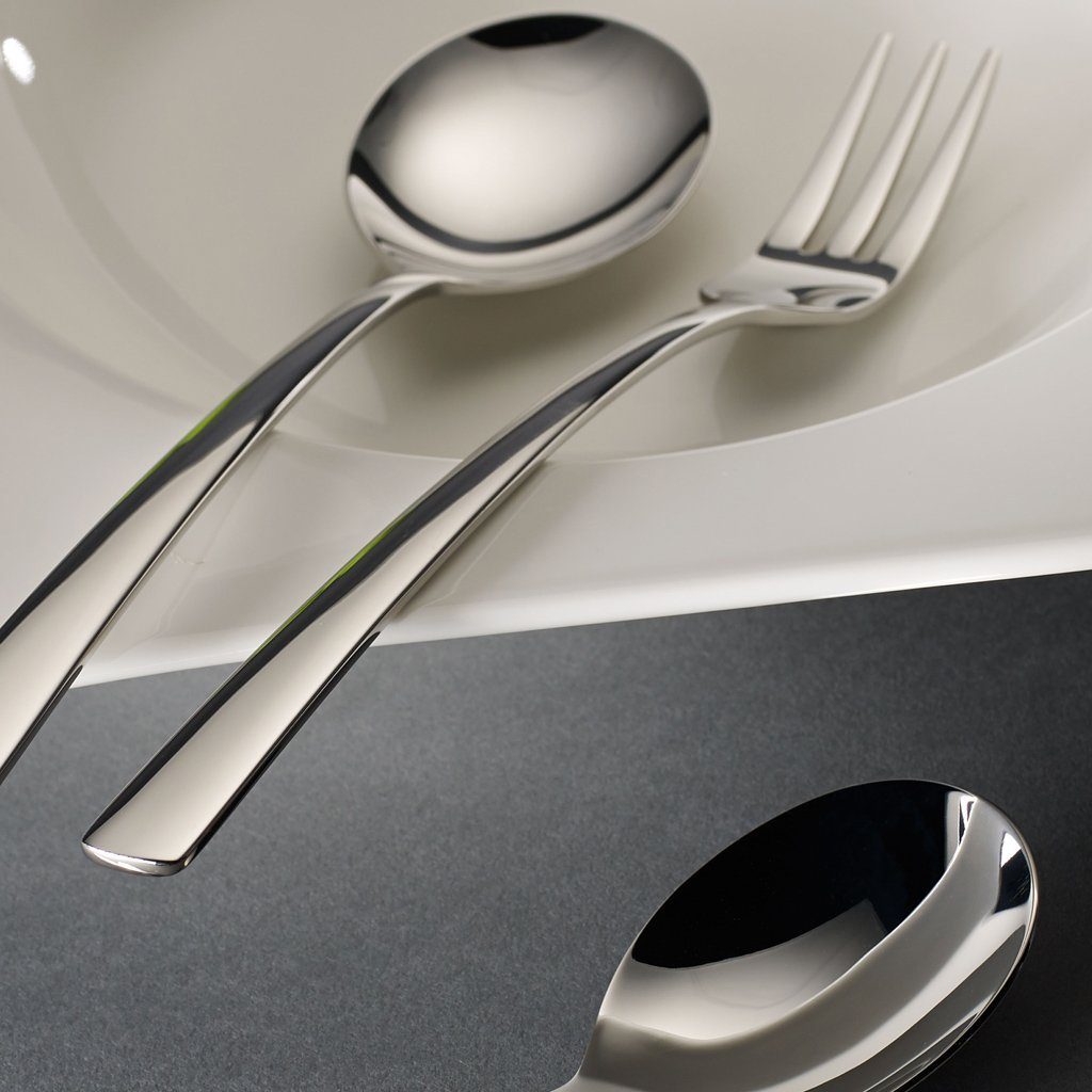 Villeroy & Boch Spaghettibesteck Specials Spaghetti-Besteck 4-teilig (4-tlg), 2 Personen, Edelstahl, Edelstahl, 4 Stck, spülmaschinenfest