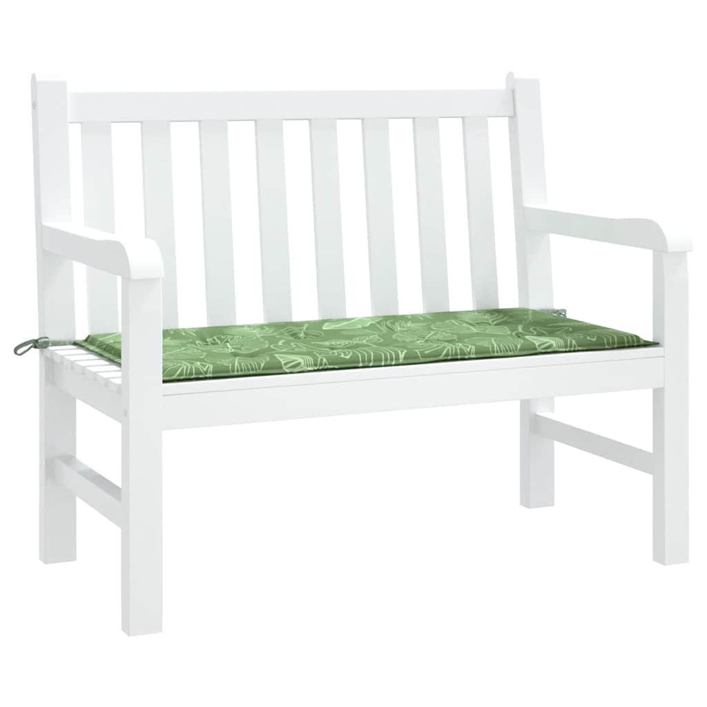 vidaXL Sitzauflage Gartenbank-Auflage Blattmuster 100x50x4 cm günstig online kaufen