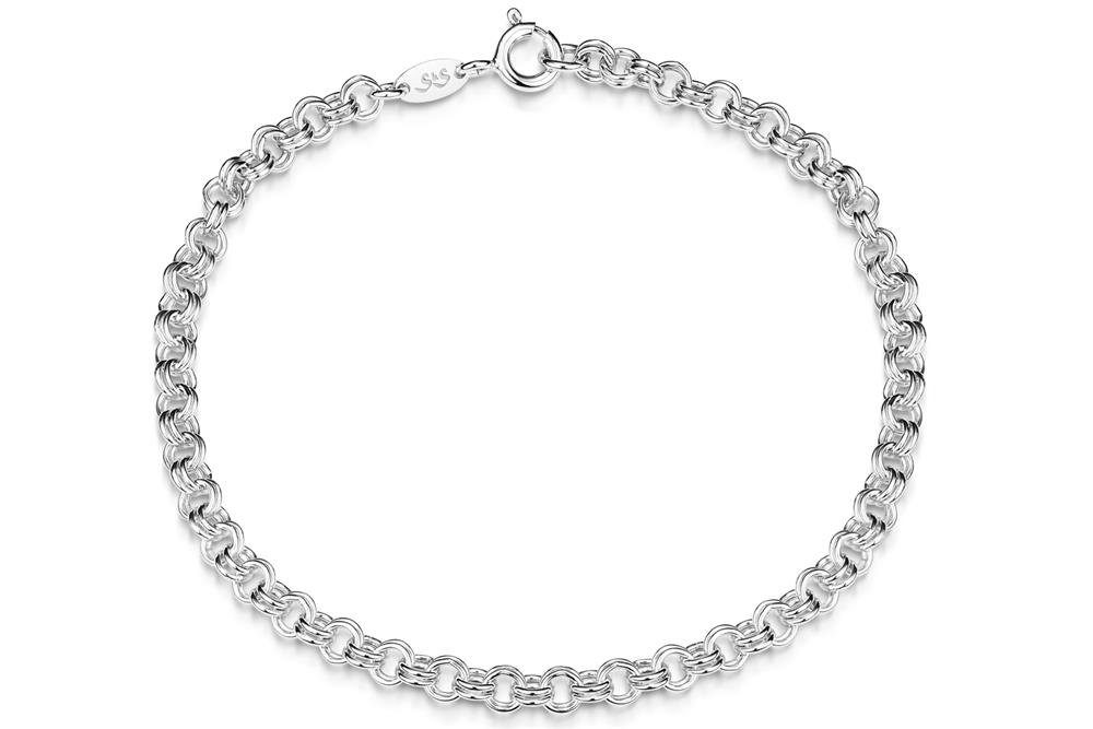 Silberarmband Doppelerbskette Armband 3,6mm - 925 Silber