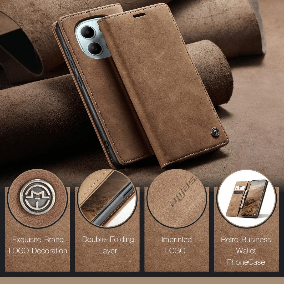 SmartUP Smartphone-Hülle für Xiaomi Redmi Note 15 / Pro / Pro+ 4G / 5G Klapphülle Tasche Case 6,77, Integrierte Standfunktion, zwei Kartenfächer – Bild 4 von 5
