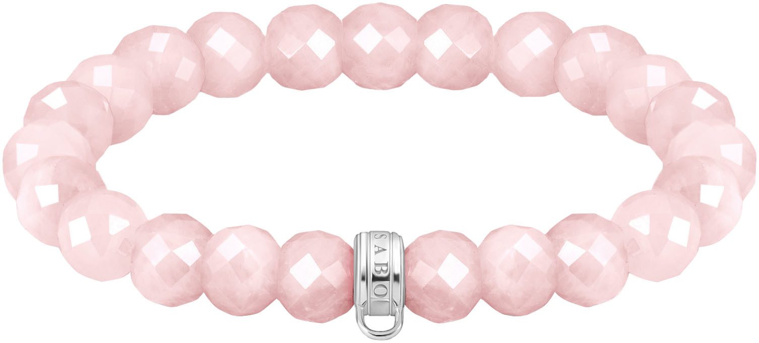 THOMAS SABO Armband Charm-Armband Rosenquarz, X0292-034-9-L19, mit Rosenquarz