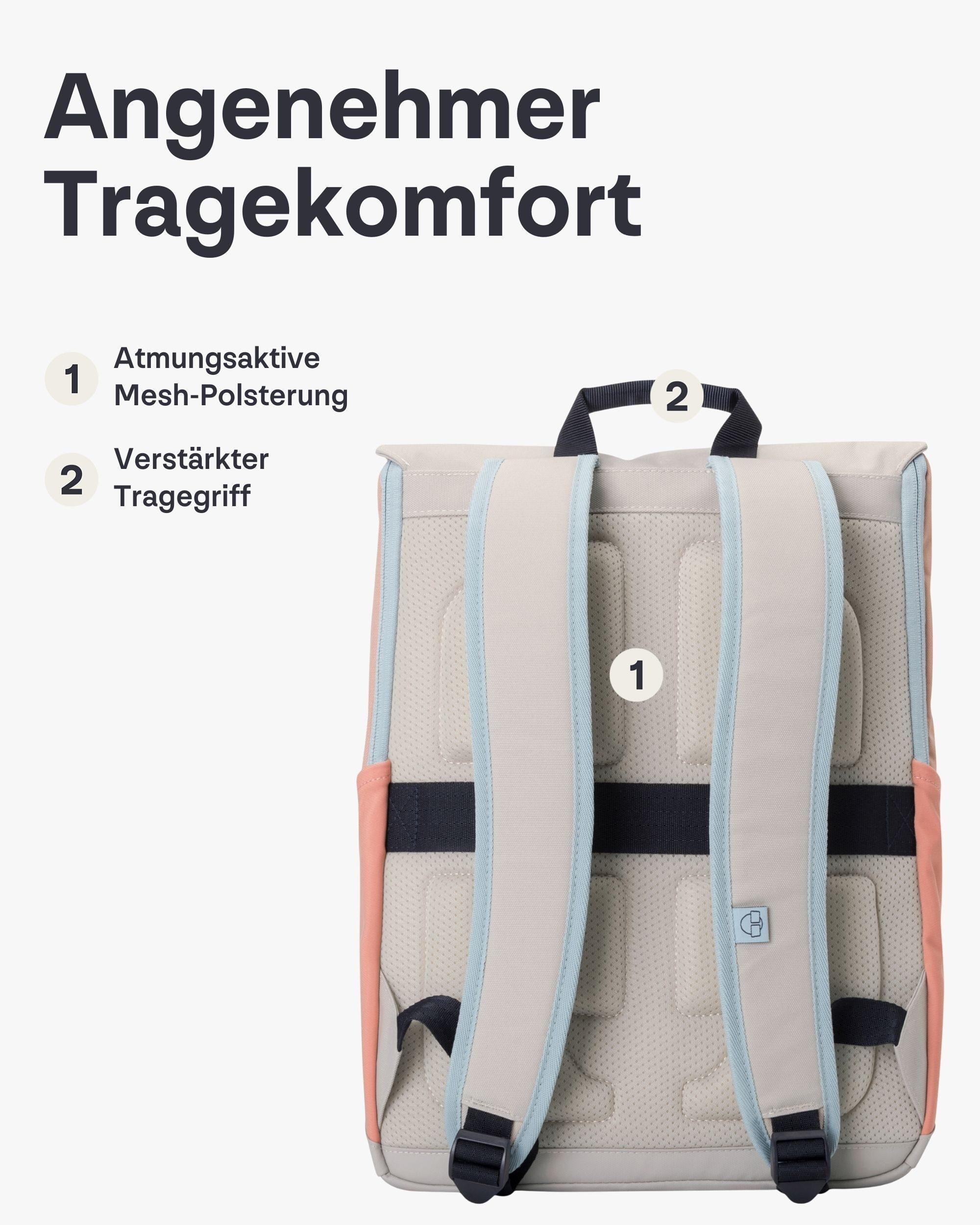 Johnny Urban Cityrucksack MIKA, Rolltop Damen Herren, Laptop Fach (1-tlg), Flexible Größe, Gepolstertes Laptopfach, Wasserabweisend