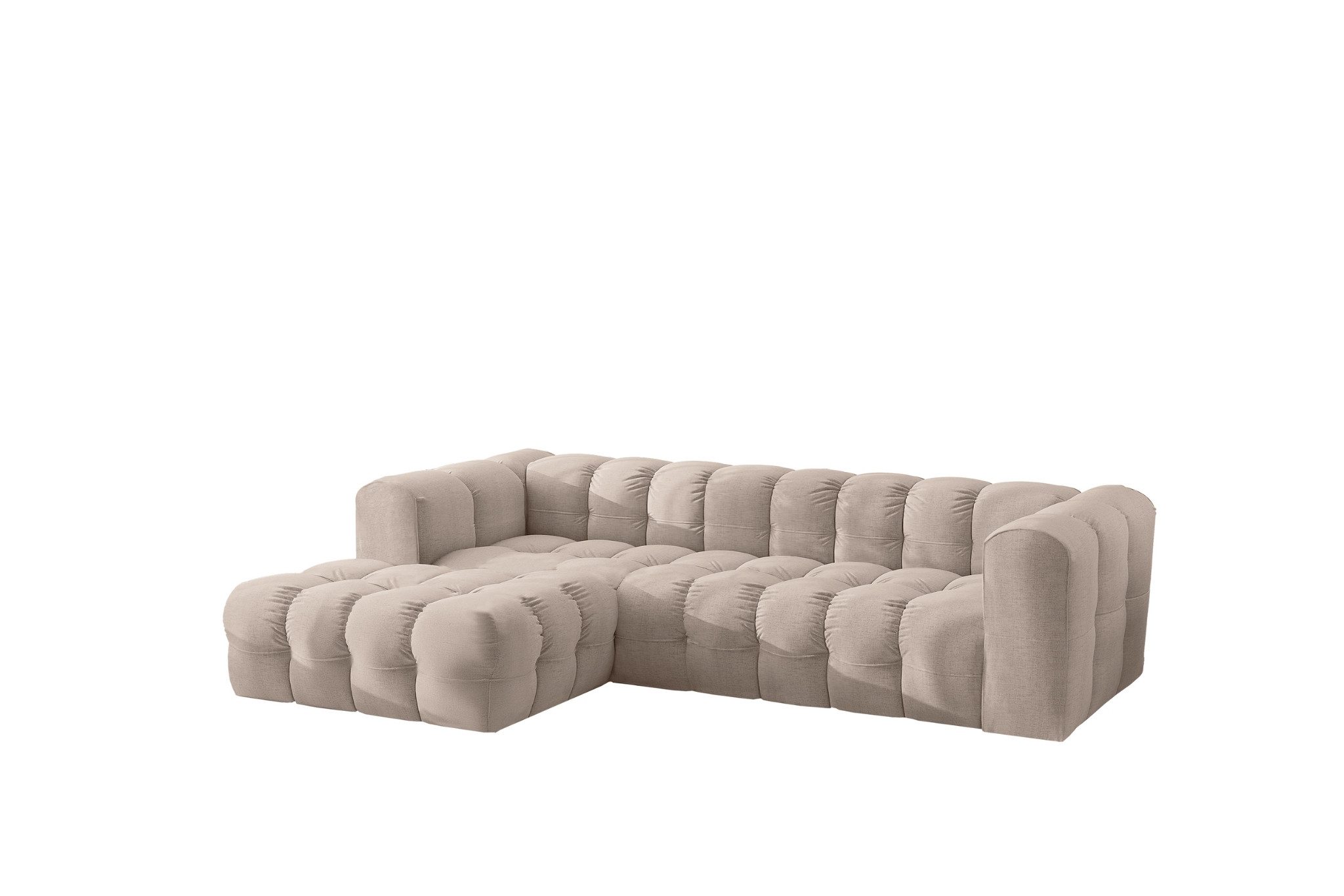Kaiser Möbel Ecksofa BALOO L modernes freistehendes, für das Wohnzimmer, stoff Moly, Einzelsofa, freistehend platzierbar,hoher Sitzkomfort,massive Form
