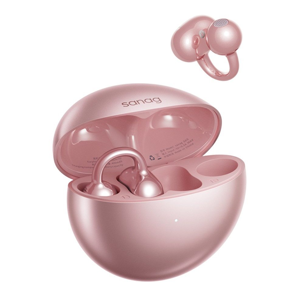 SANAG Open Ear Clip On Kopfhörer Ultra Kabellos Bluetooth 5.3 IPX4 Open-Ear-Kopfhörer