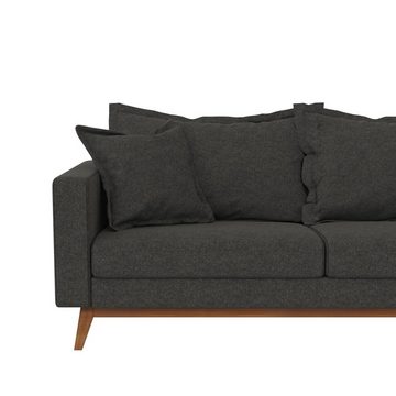 loft24 Sofa Miriam, Gestell aus Massivholz, 3-Sitzer