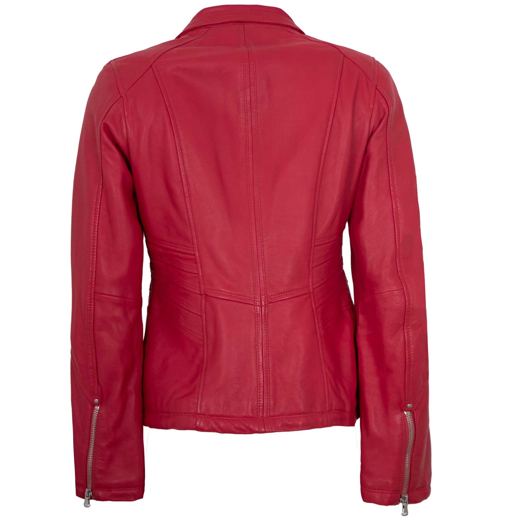Jilani Lederjacke Maura Jilani Collection - Damen Lederjacke Lammnappa rubin rot