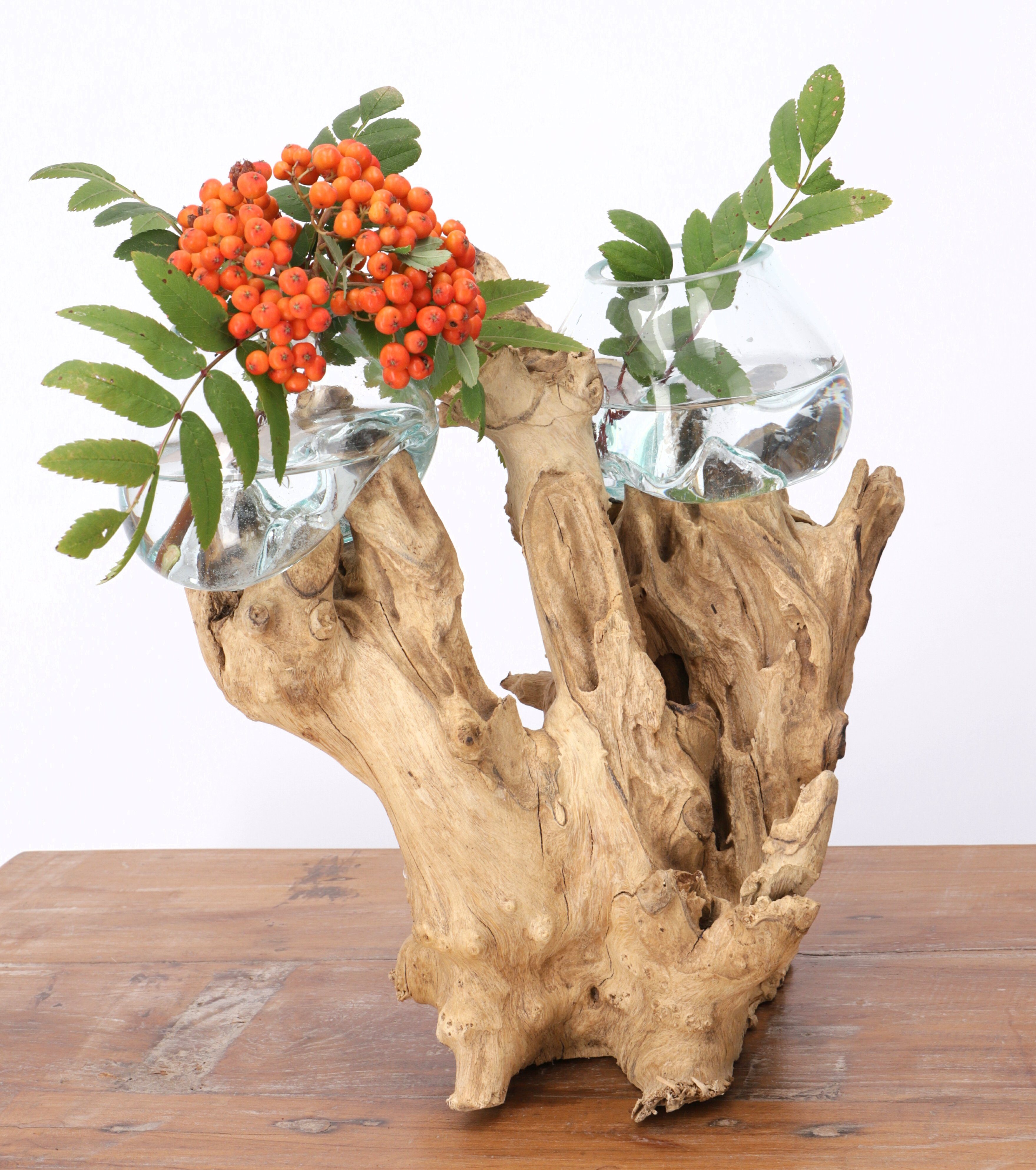 Guru-Shop Dekovase Exotische Wurzelholz Vase mit günstig online kaufen