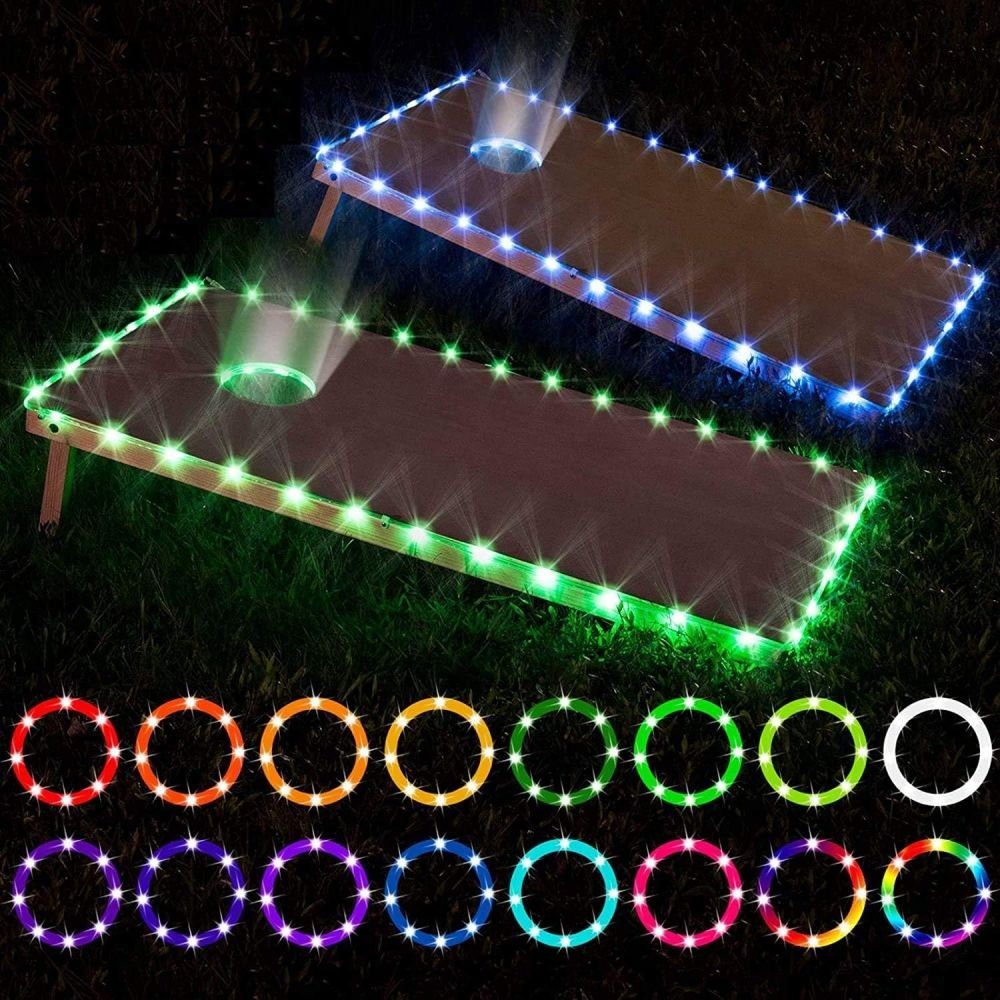 GelldG LED Lichterbogen LED-Cornhole-Lichter, LED-Ring, Cornhole-Brett Lichter, Zubehör