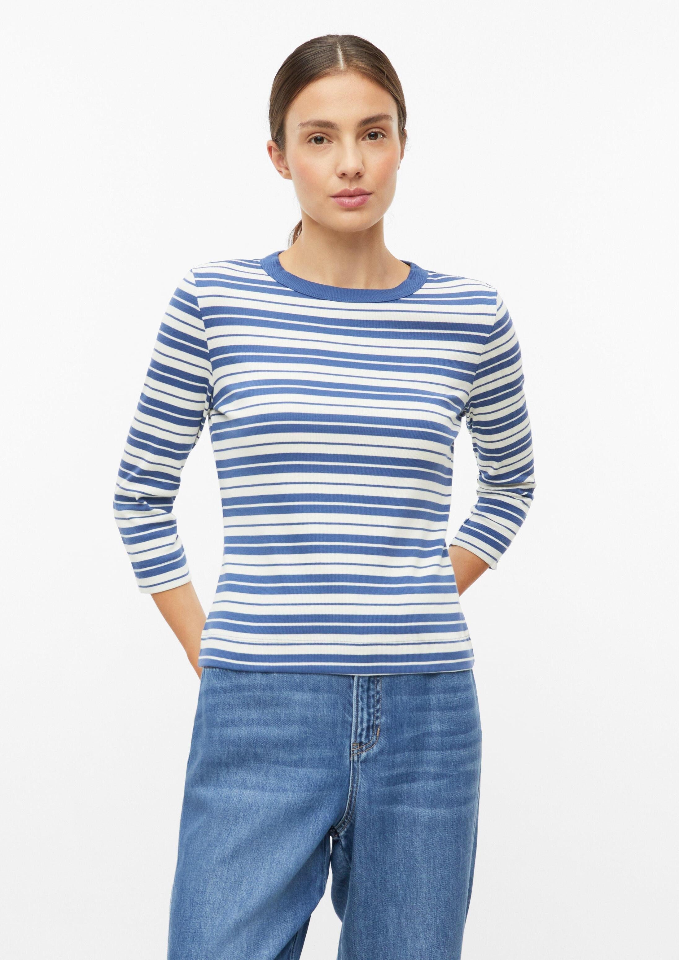 s.Oliver 3/4-Arm-Shirt T-Shirt 3/4-Arm-Rippshirt im Slim Fit