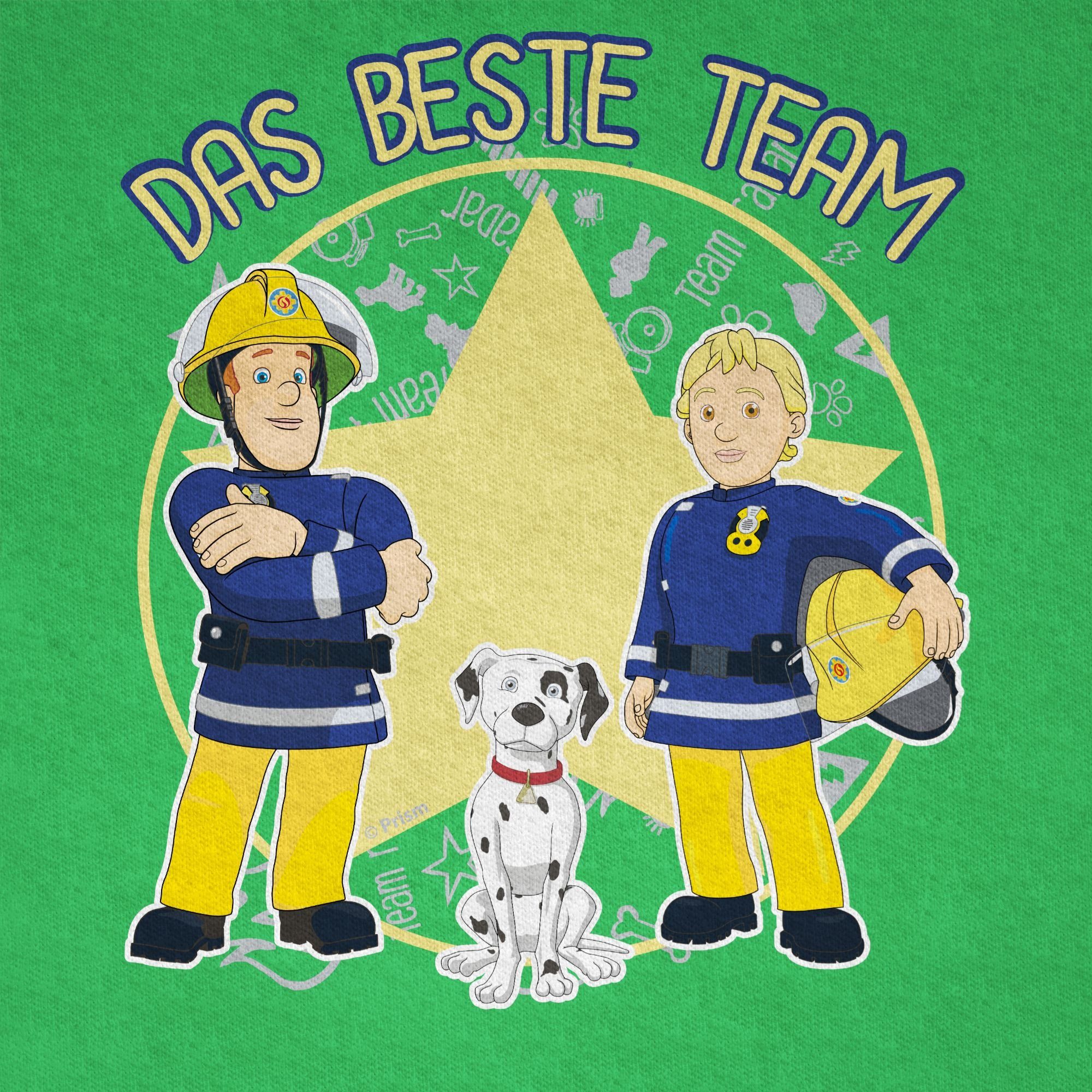 Kinder Kids (Gr. 92 - 146) Shirtracer T-Shirt Das beste Team - Sam, Penny & Schnuffi - Feuerwehrmann Sam Jungen - Jungen Kinder 
