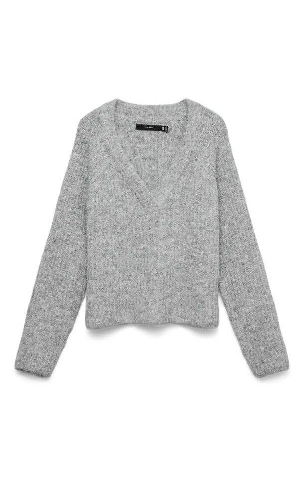 Vero Moda Strickpullover VMNOVAH RIB LS V-NECK PULLOVER günstig online kaufen