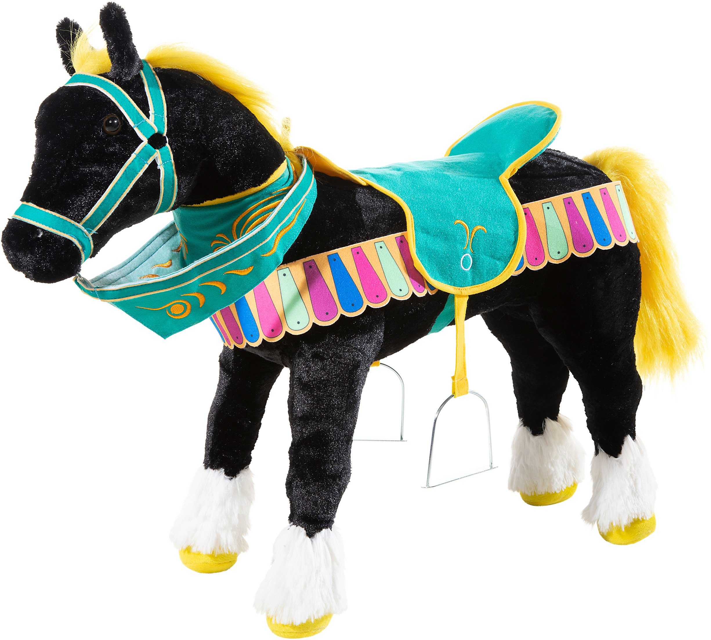 Stehtier Karussellpferd schwarz mit Sound