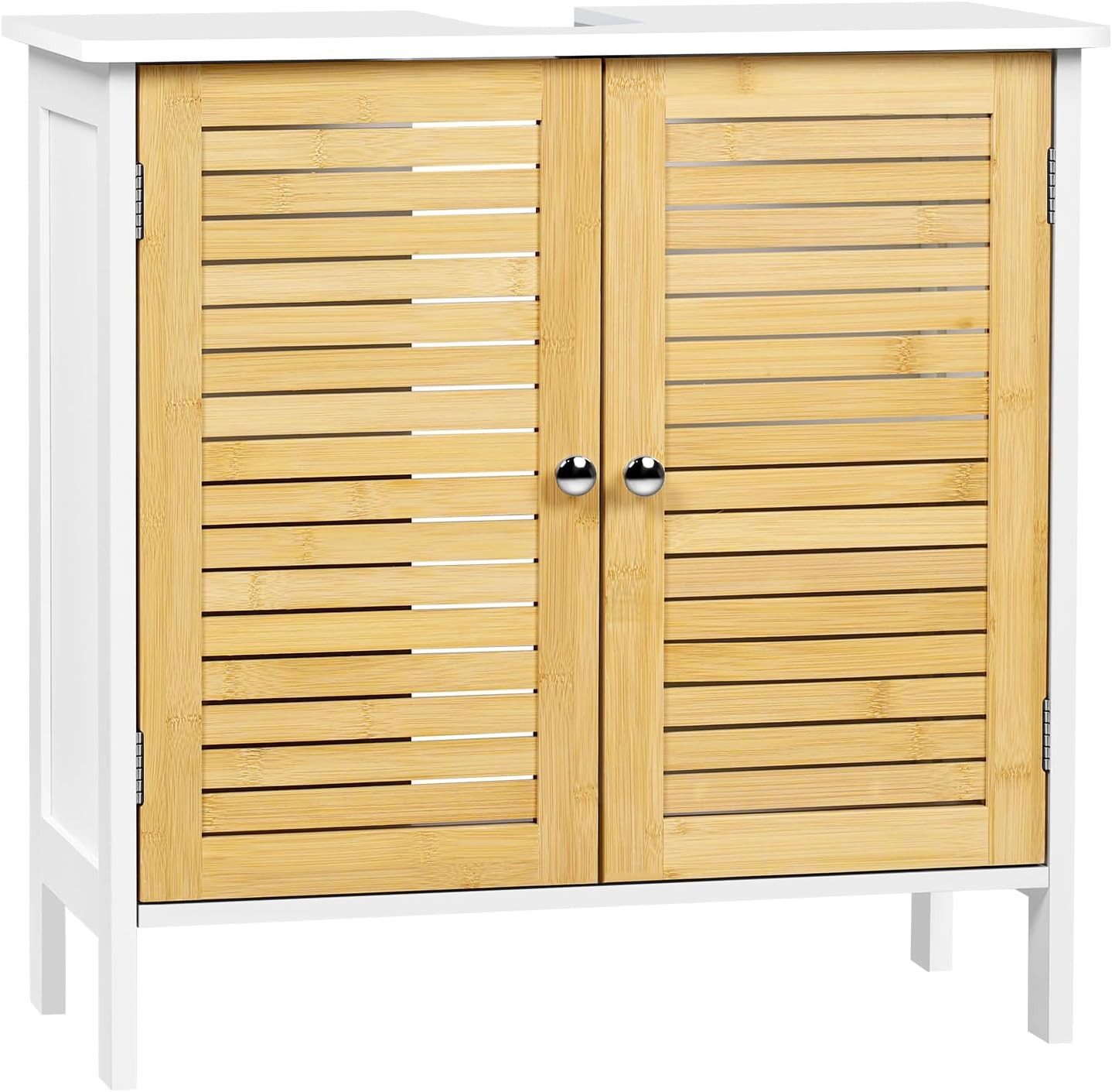 EUGAD Waschbeckenunterschrank (1-St) Unterschrank aus Bambus, 60x60x30 cm