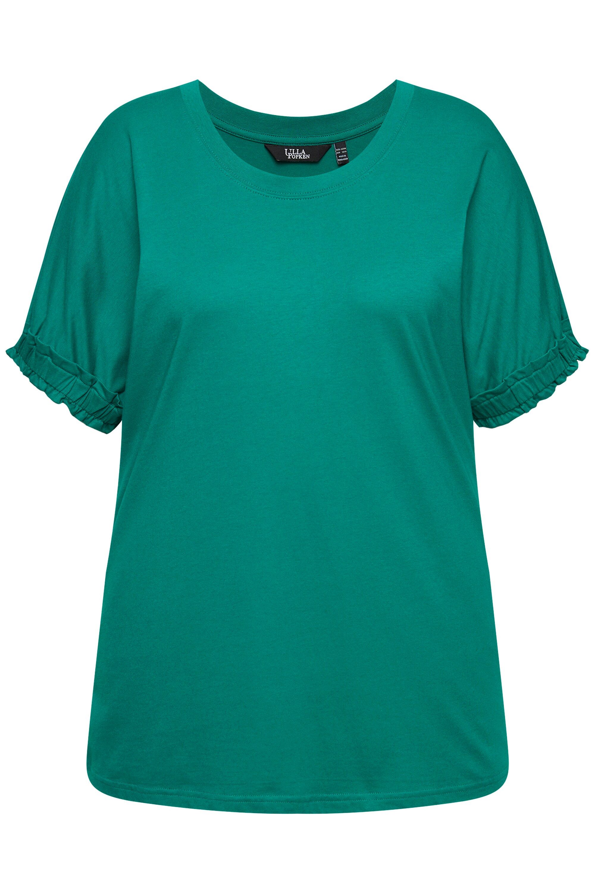 Ulla Popken T-Shirt T-Shirt Rüschen-Halbarm Modalmischung günstig online kaufen