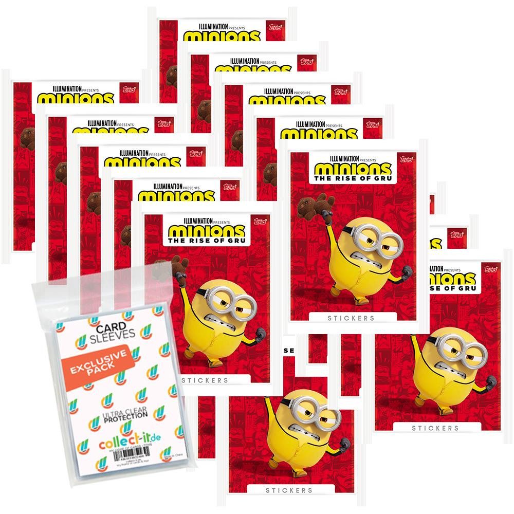 Minions Sammelkarte Minions Auf der Suche nach dem Mini-Boss Sticker 20 Tüten + Sleeves