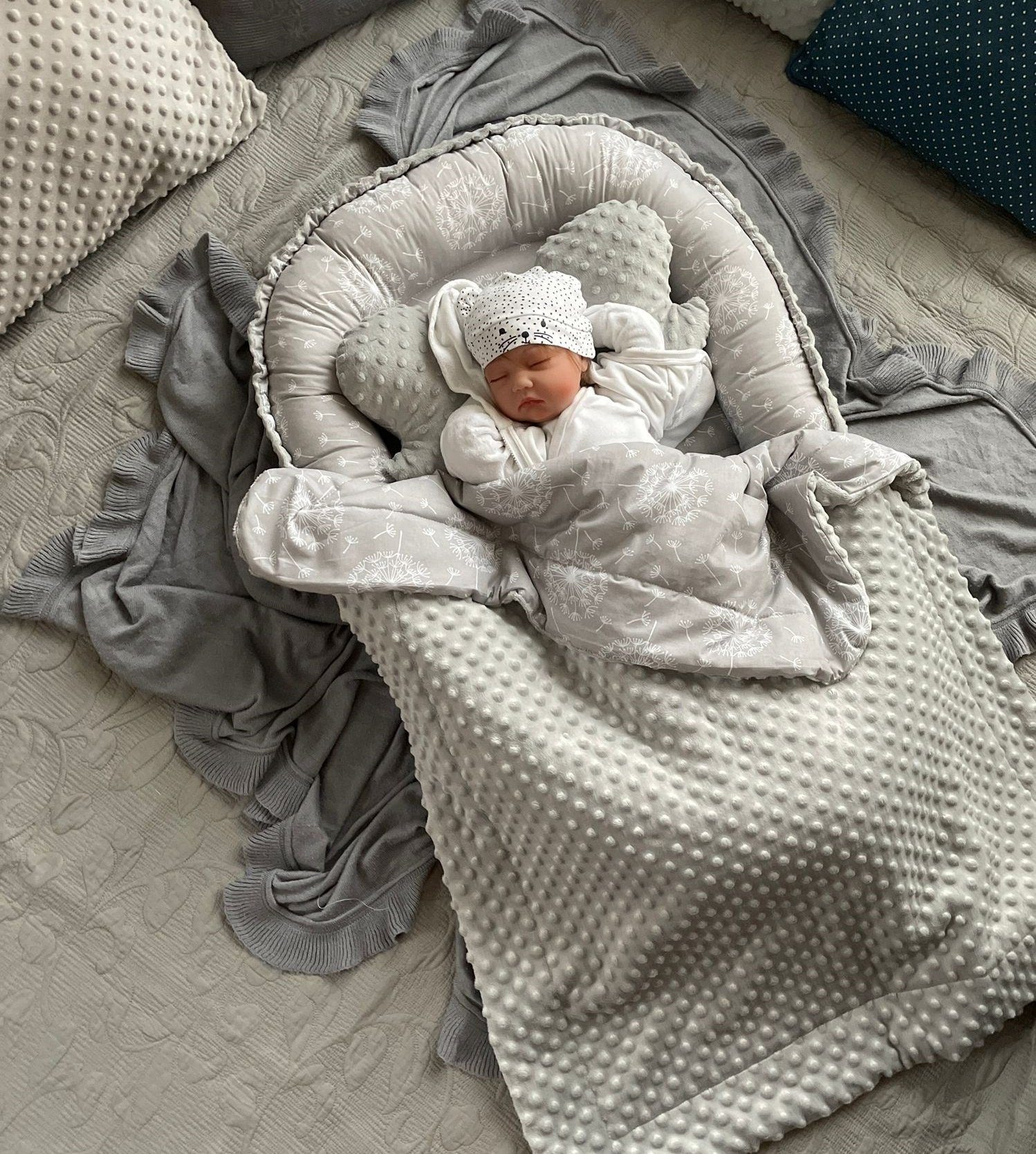 Loolay Bettnestchen MINKY/ Baumwolle BABYNEST Babykokon Geschenk Babyaustat günstig online kaufen