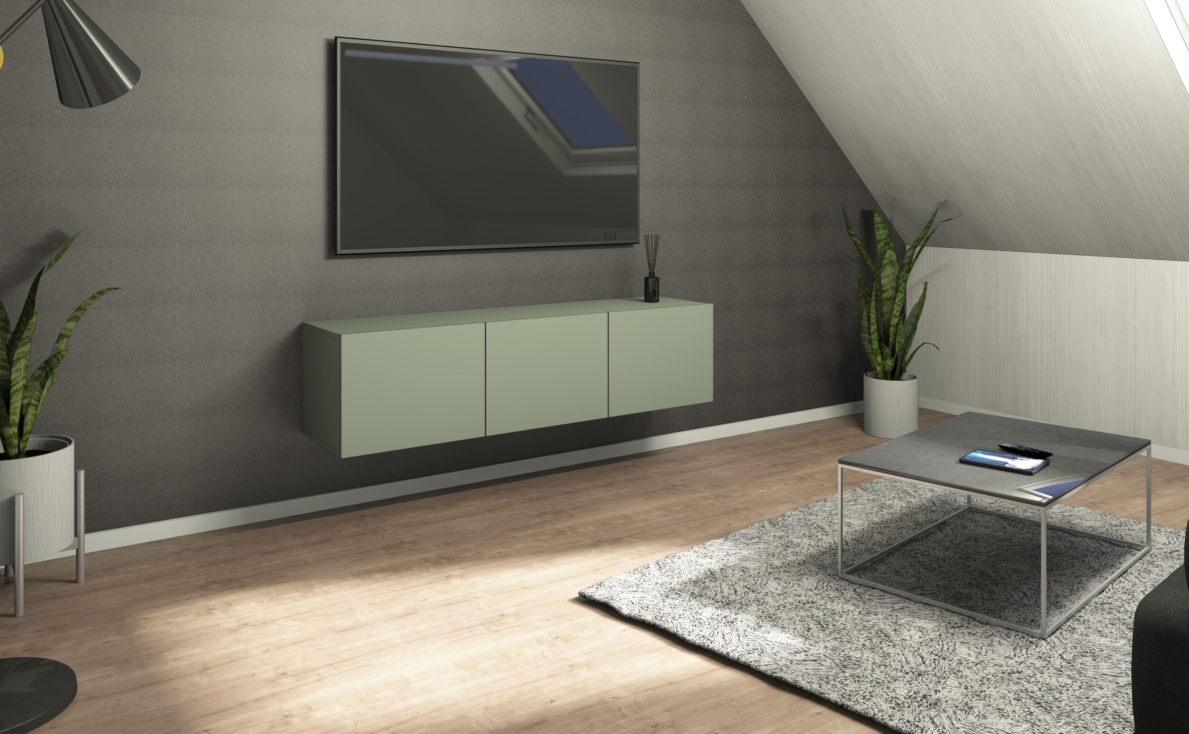 borchardt Möbel Lowboard Sophia, Breite 139 cm mit 3 Türen, stehend und hän günstig online kaufen