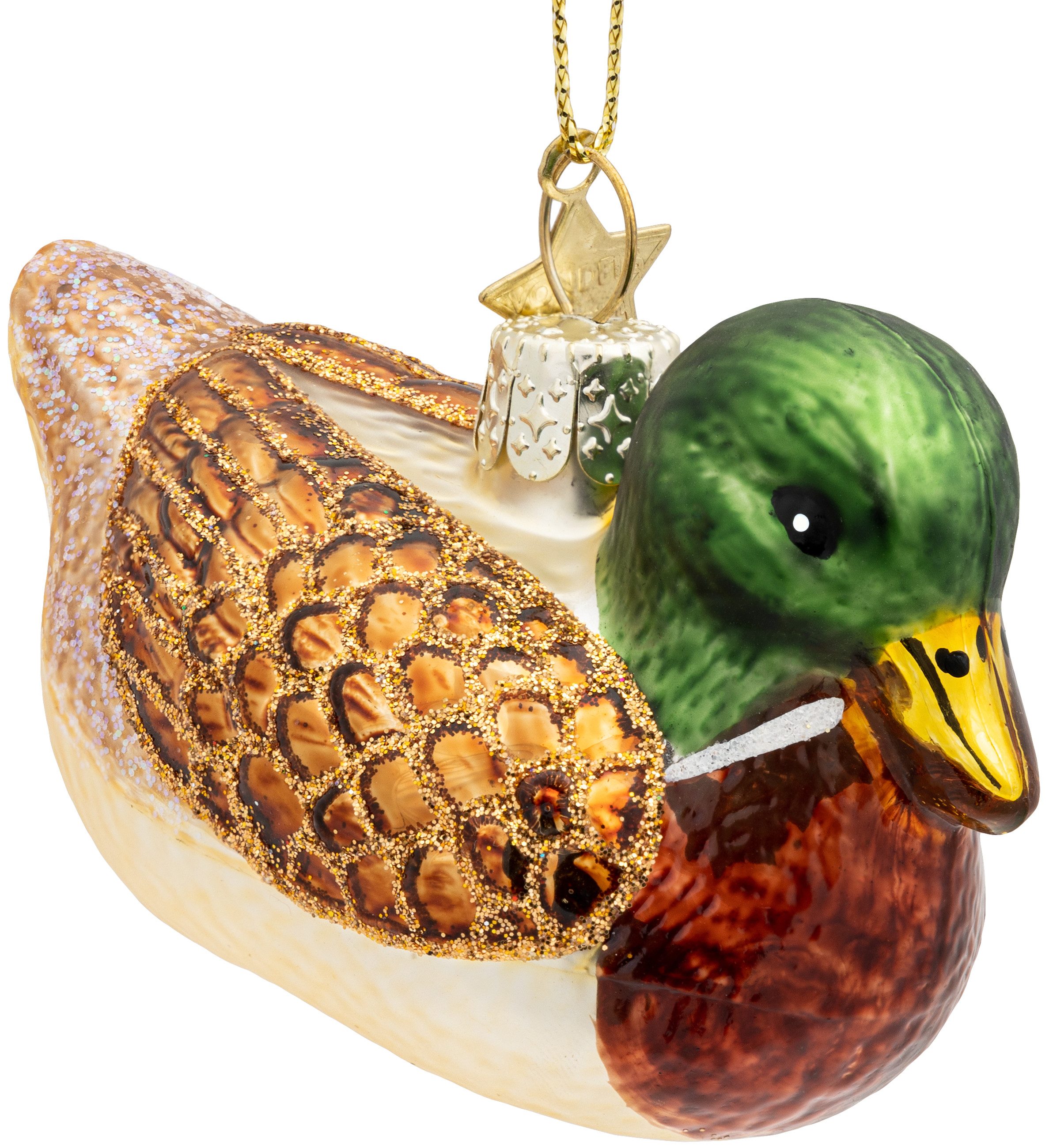 Christbaumschmuck BS661 Stockente Glas Ornament Weihnachtsbaum Anhänger