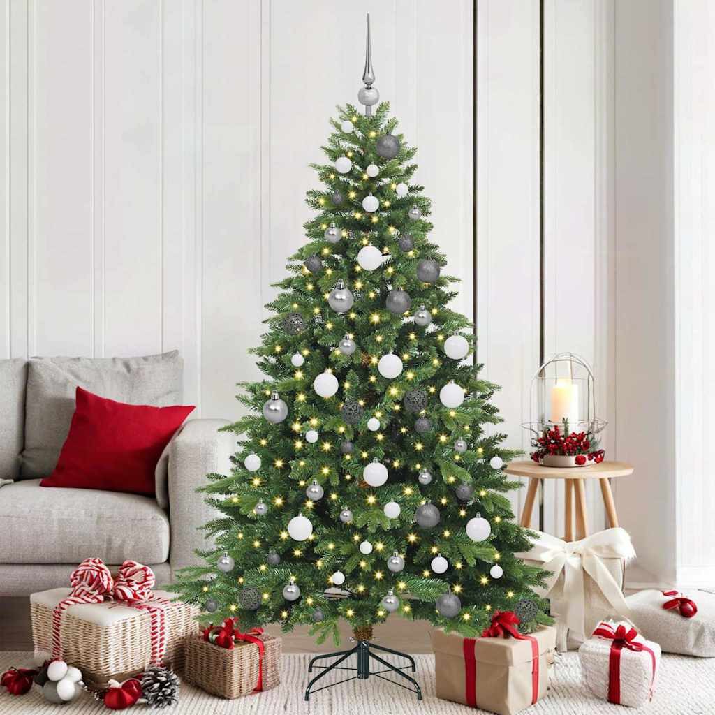 vidaXL Künstlicher Weihnachtsbaum vidaXL Künstlicher Weihnachtsbaum mit 300 LEDs Grün 180 cm PE und PVC