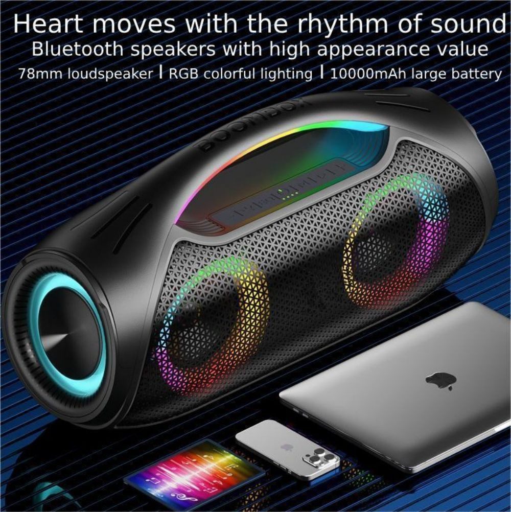 ibettertec Lautsprecher, Party-Lautsprecher, Bluetooth-Lautsprecher Bluetooth-Lautsprecher Lautsprecher Tragbarer Karaoke-Party-Lautsprecher mit kabellosem Mikrofon (Bluetooth)